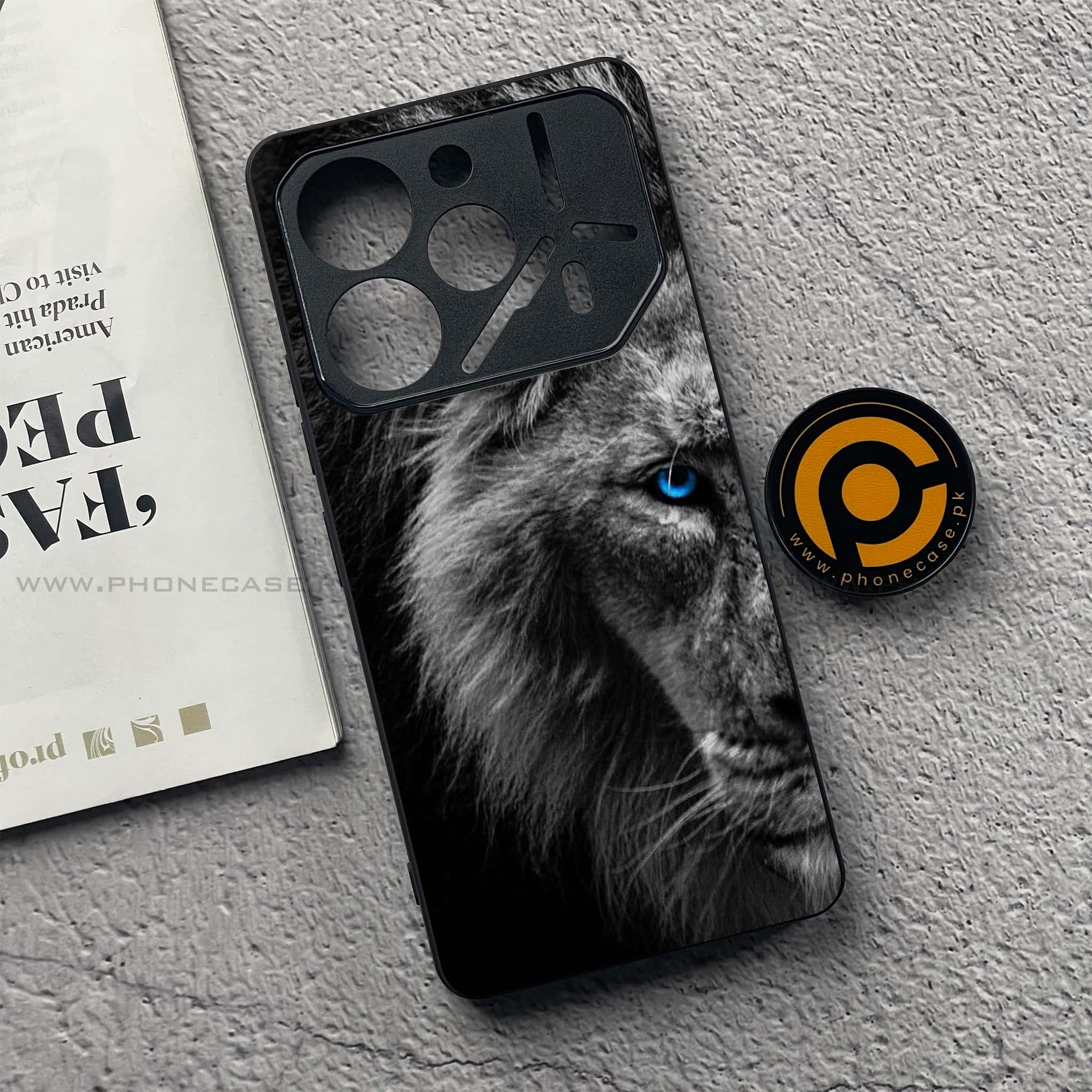 Tecno Pova 6 Pro - Tiger Series - Premium Printed Glass soft Bumper shock Proof Case