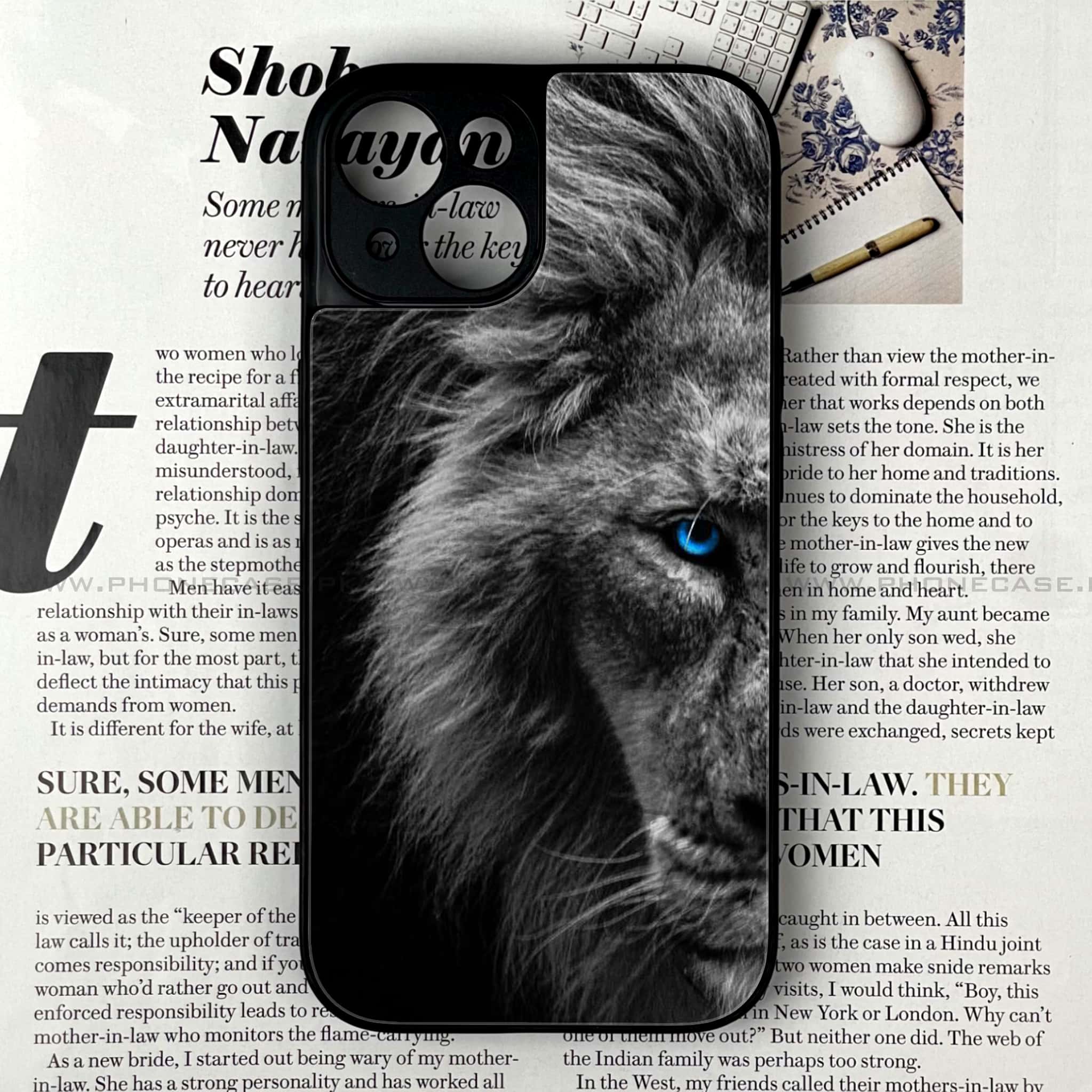 iPhone 14 - Tiger Art series - Premium Metal Printed soft Bumper shock Proof Case