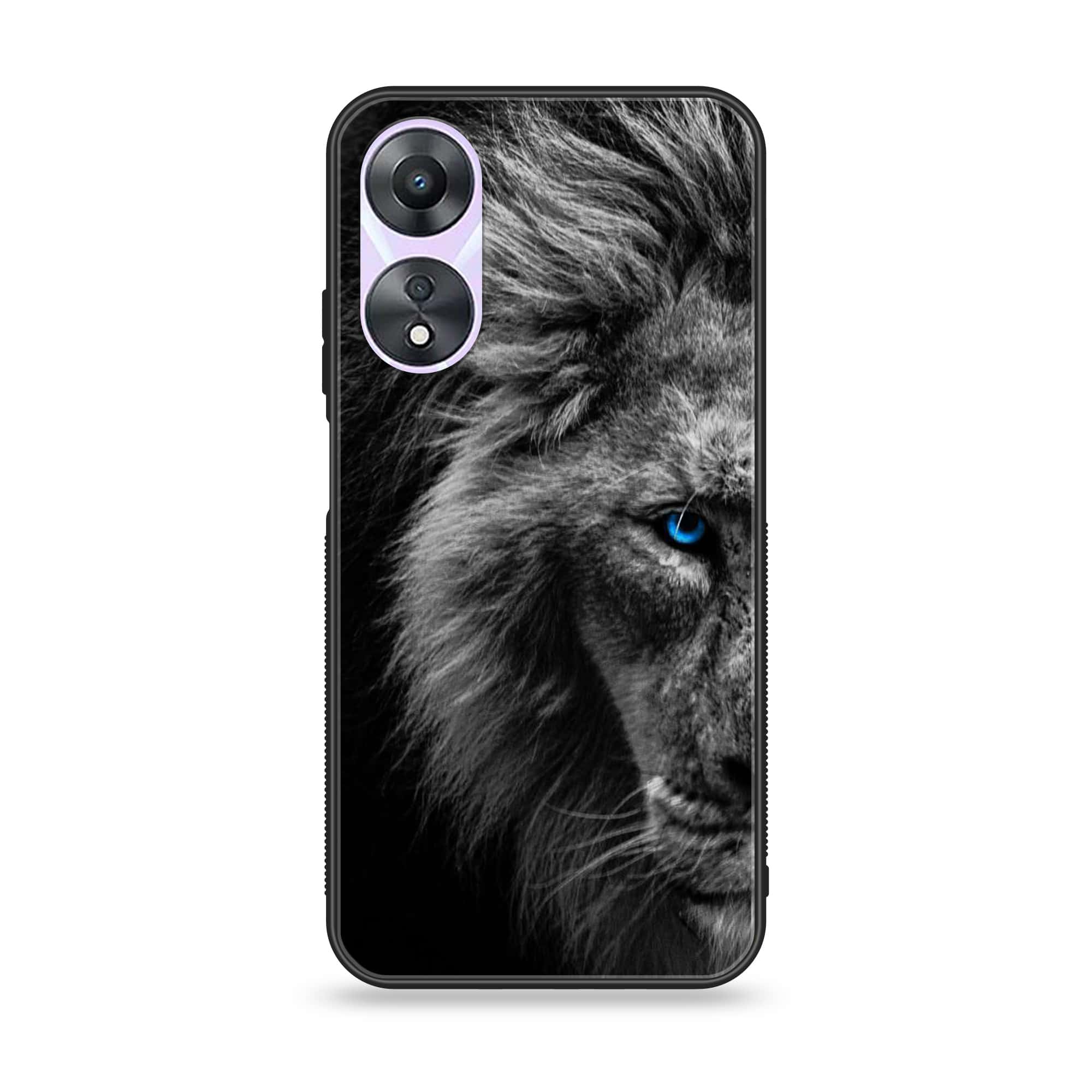 Oppo A78 4G - Tiger Series - Premium Printed Glass soft Bumper shock Proof Case