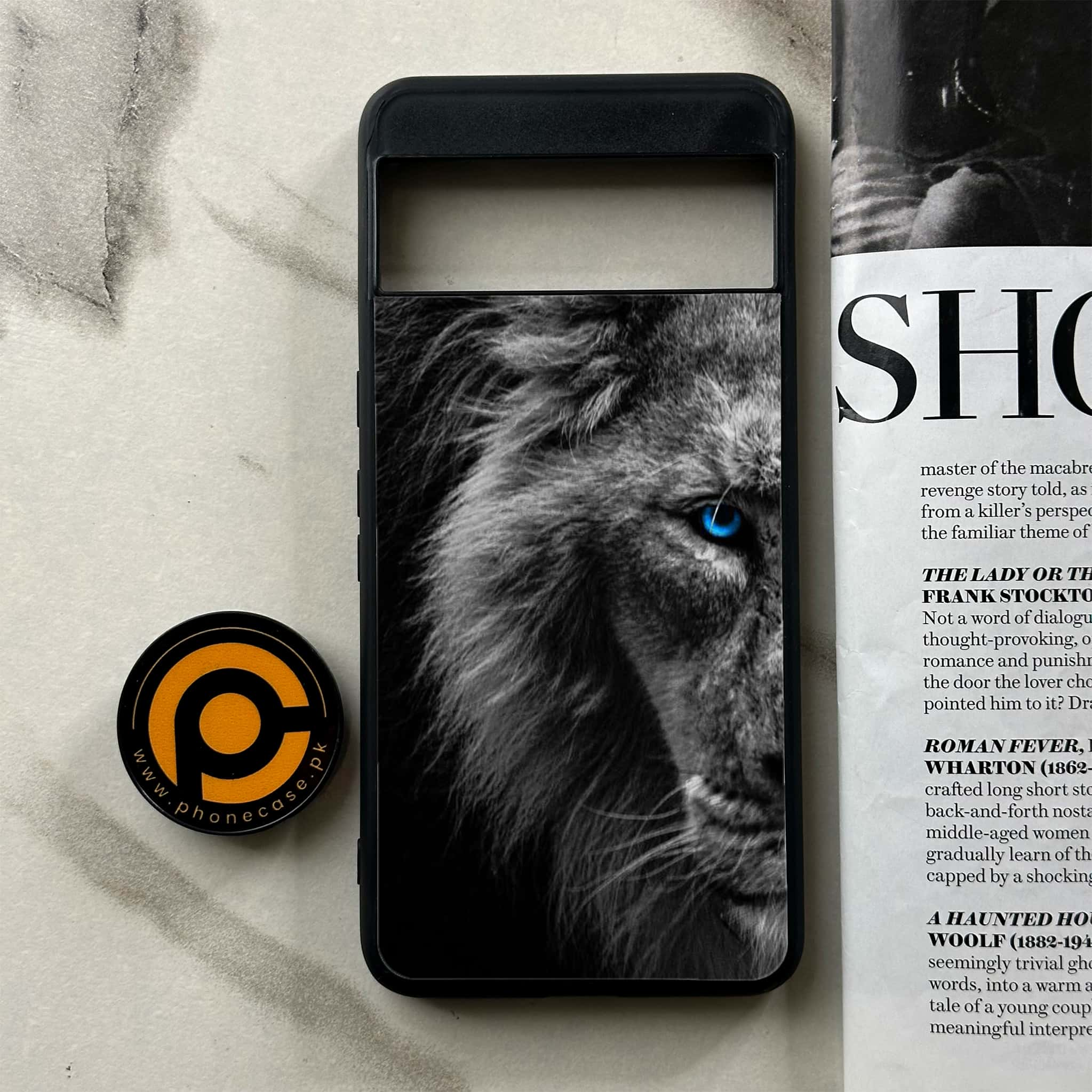 Google Pixel 8 Pro - Tiger Series - Premium Printed Glass soft Bumper shock Proof Case