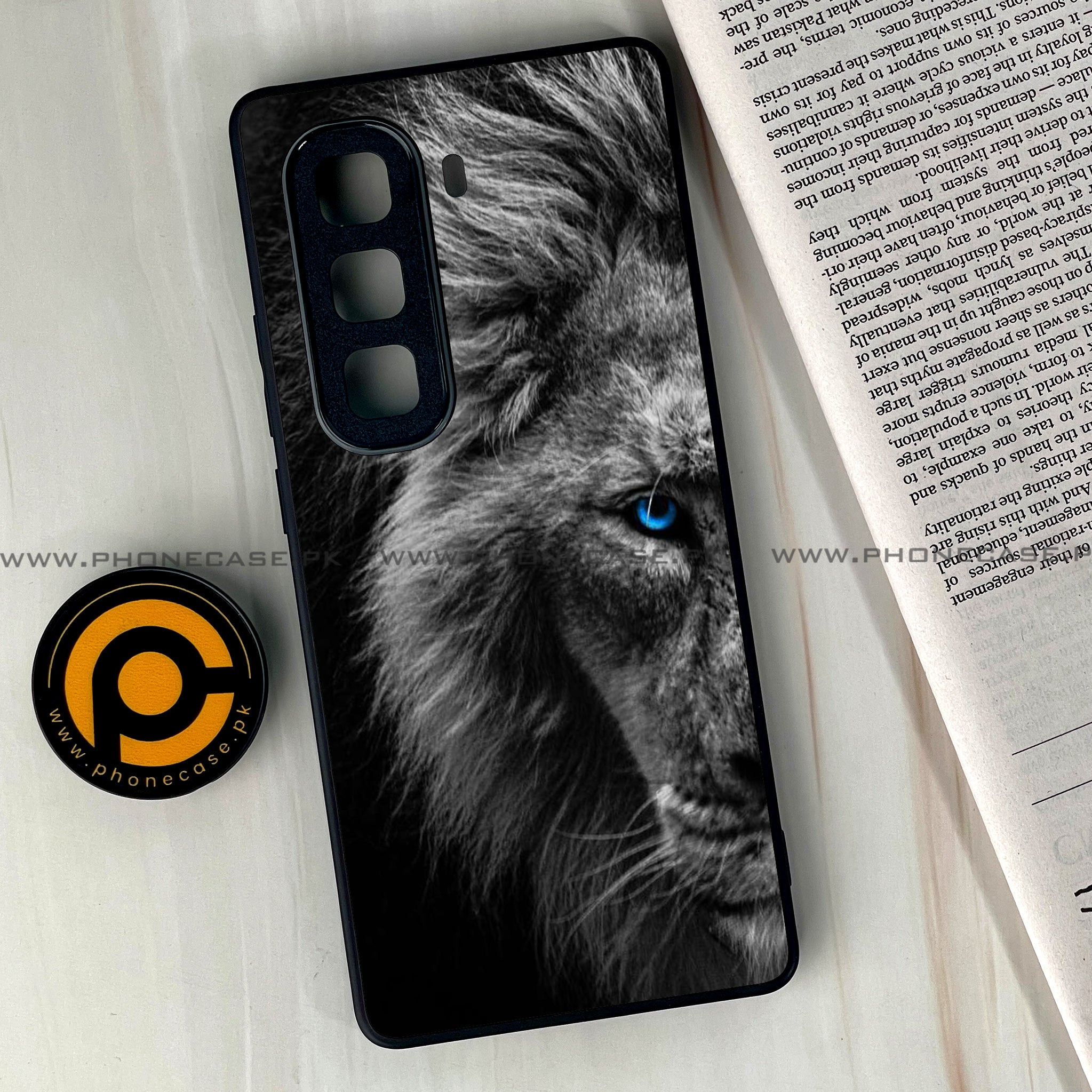 Infinix Hot 50 Pro Plus - Tiger Series - Premium Printed Glass soft Bumper shock Proof Case