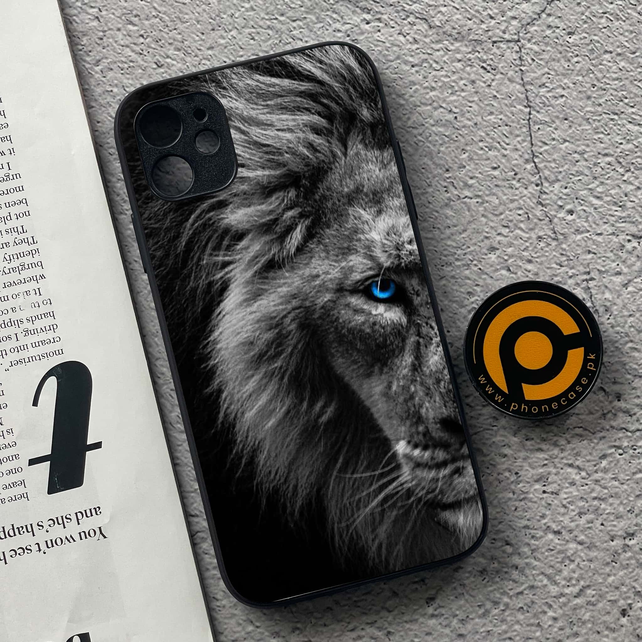 iPhone 11  Tiger Art Series  Premium Printed Glass soft Bumper shock Proof Case