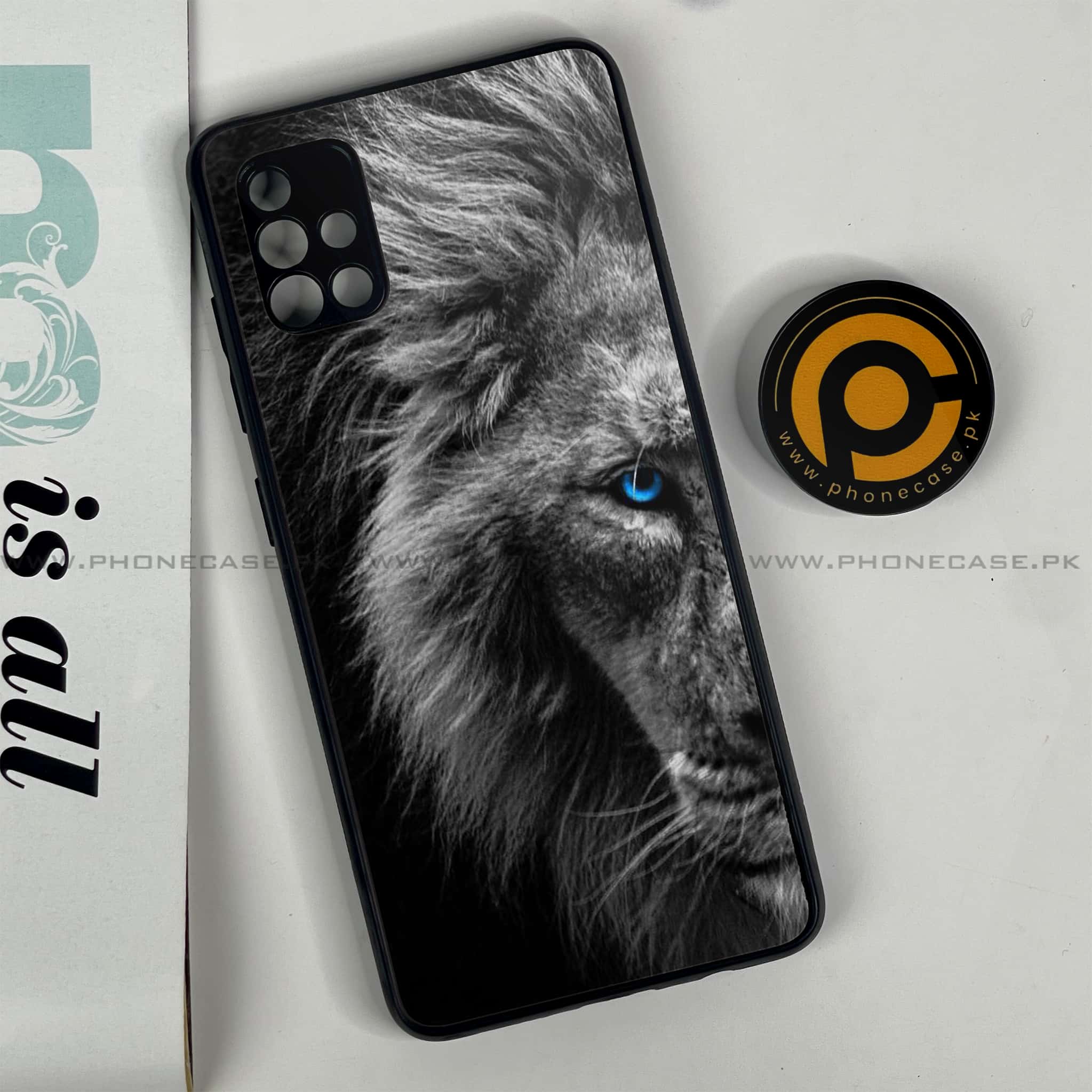 Samsung Galaxy A51 Tiger Art Series Premium Printed Glass soft Bumper shock Proof Case