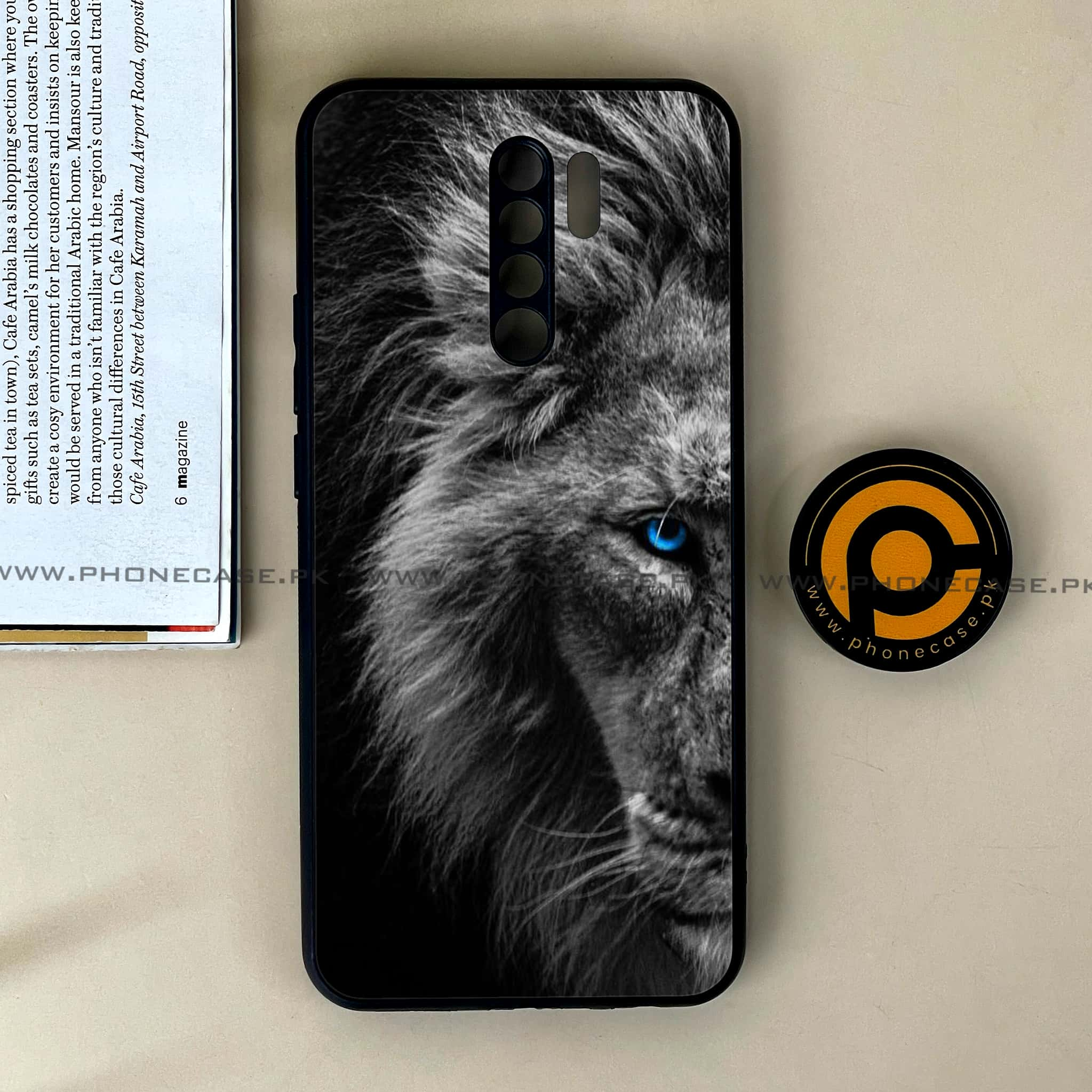 Xiaomi Redmi 9 - Tiger Series - Premium Printed Glass soft Bumper shock Proof Case