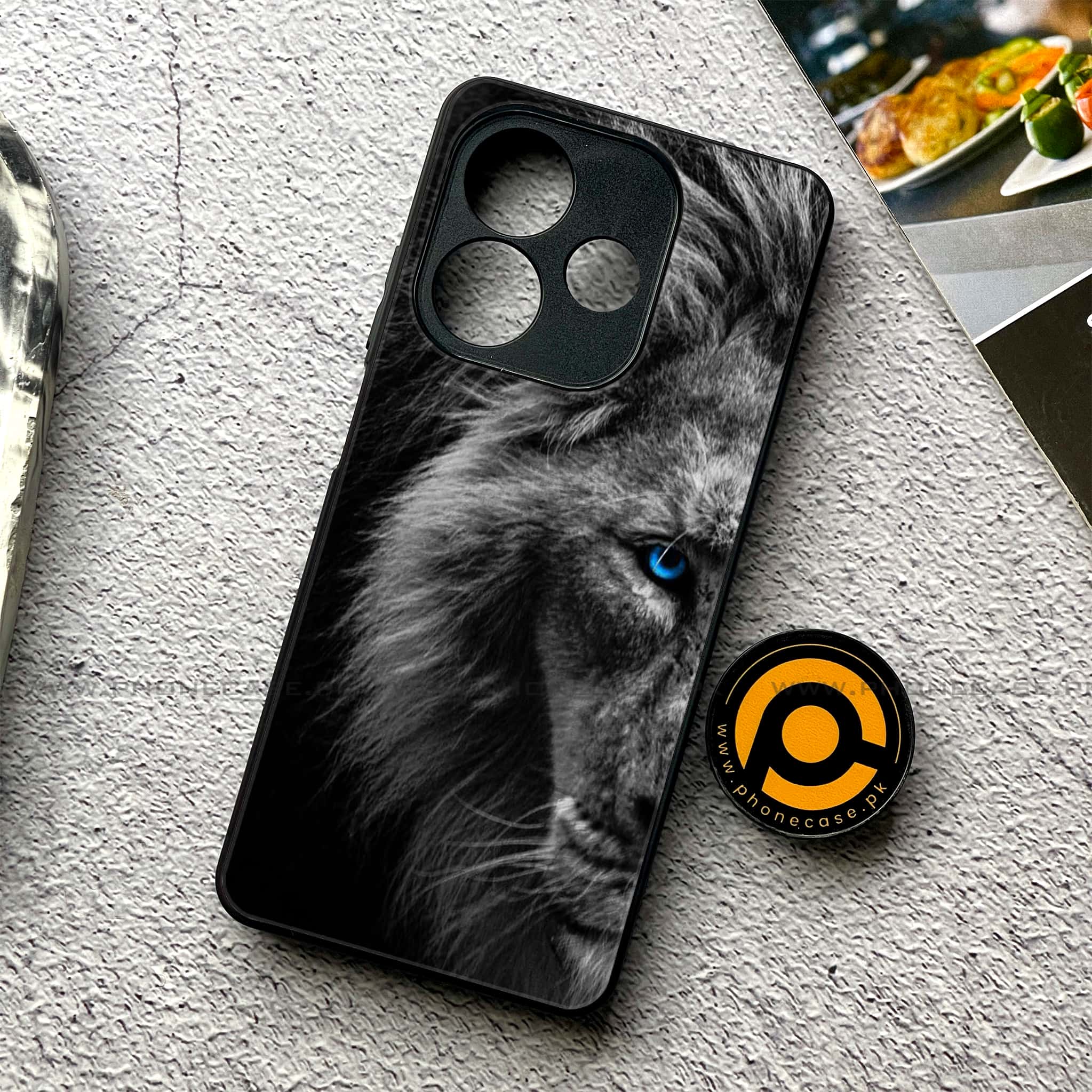 Oppo A5 Pro - Tiger Series - Premium Metal Printed soft Bumper shock Proof Case