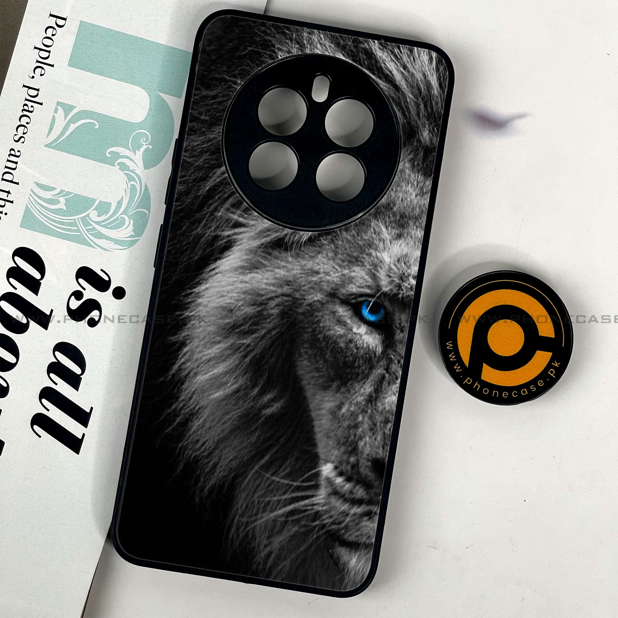 Realme 12 Plus 5G - Tiger Series - Premium Printed Glass soft Bumper shock Proof Case