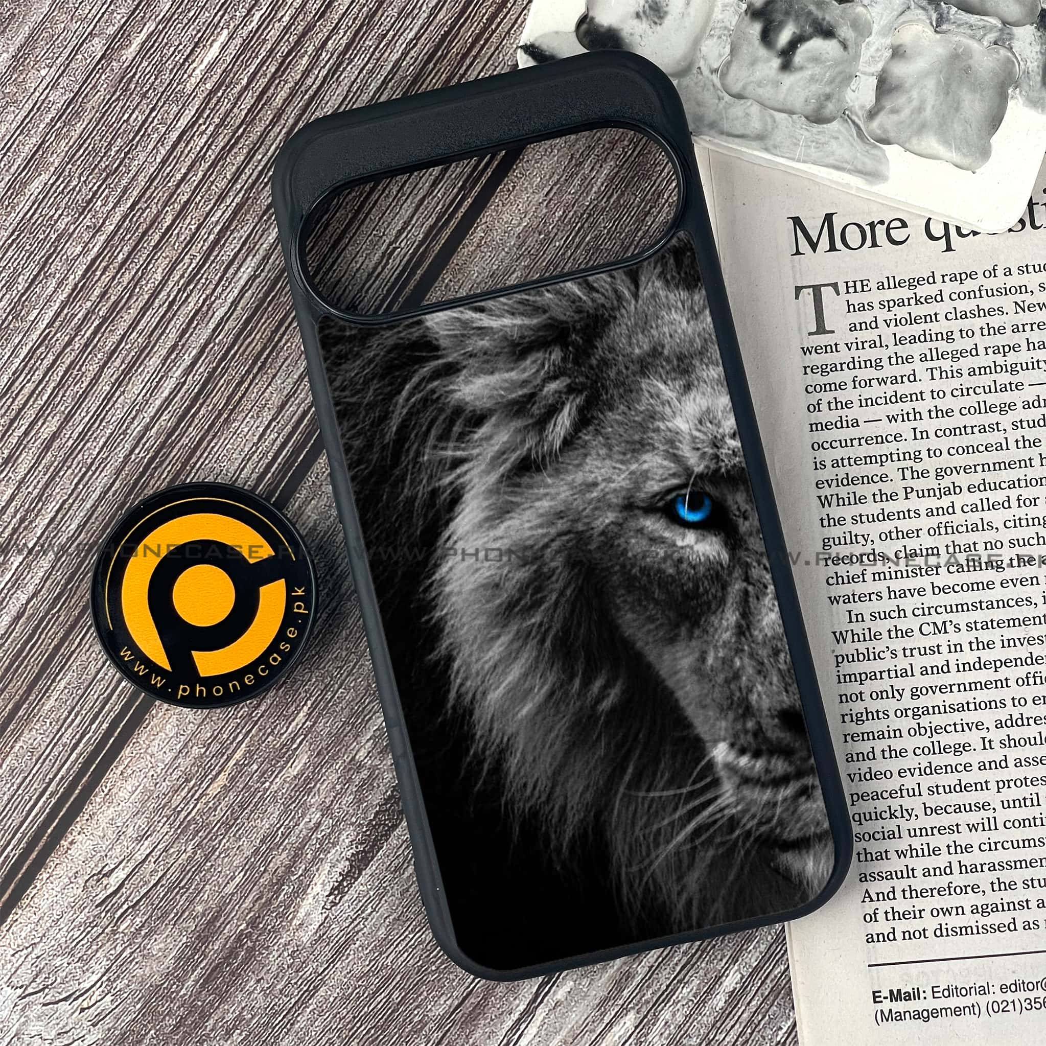 Google Pixel 9 - Tiger Series - Premium Printed Glass soft Bumper shock Proof Case