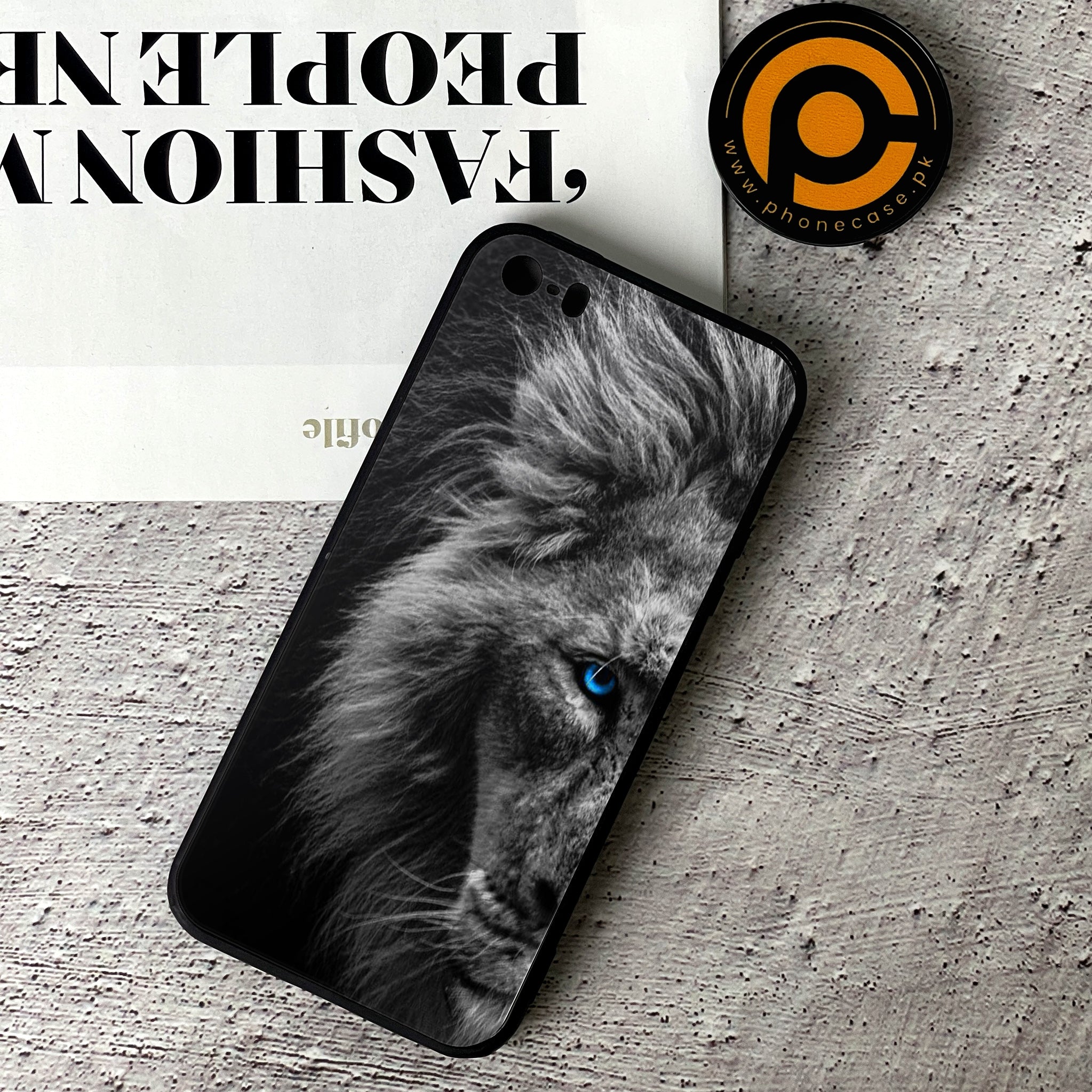 iPhone 5/5c/5s - Tiger Series - Premium Printed Glass soft Bumper shock Proof Case