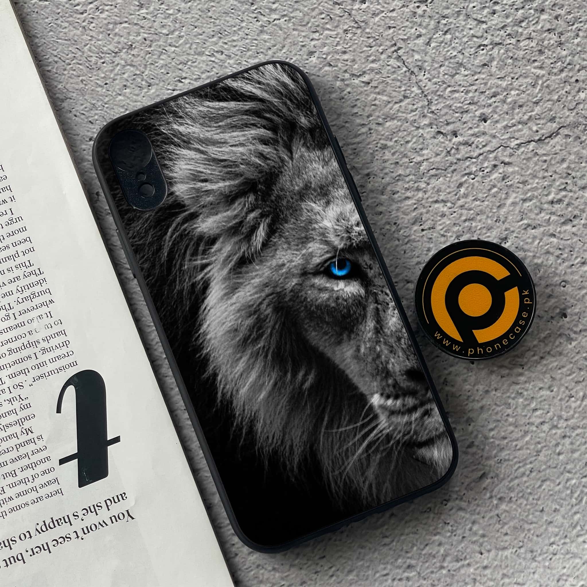 iPhone XR -Tiger Series - Premium Metal Printed soft Bumper shock Proof Case