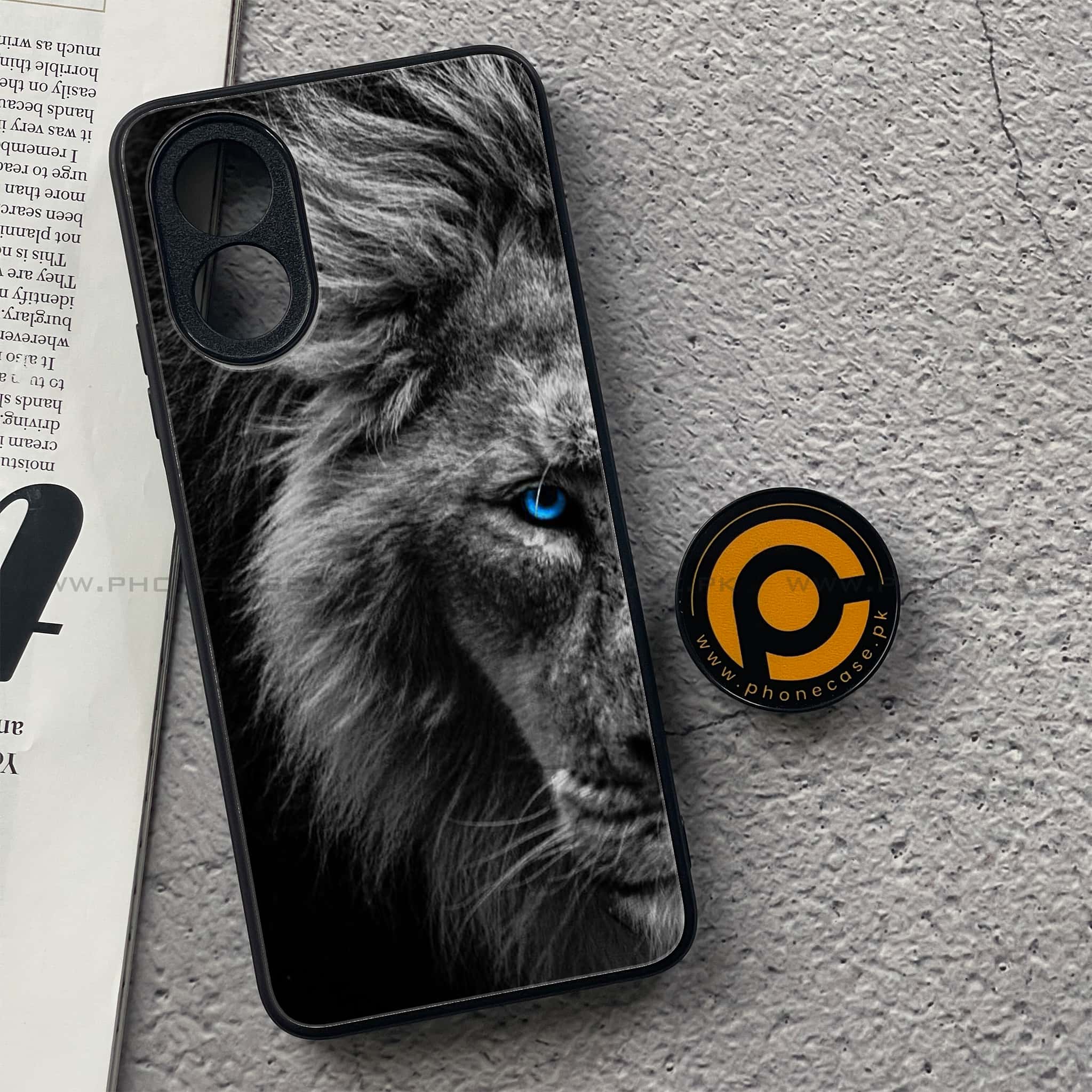Oppo A18 4G - Tiger Series - Premium Printed Glass soft Bumper shock Proof Case