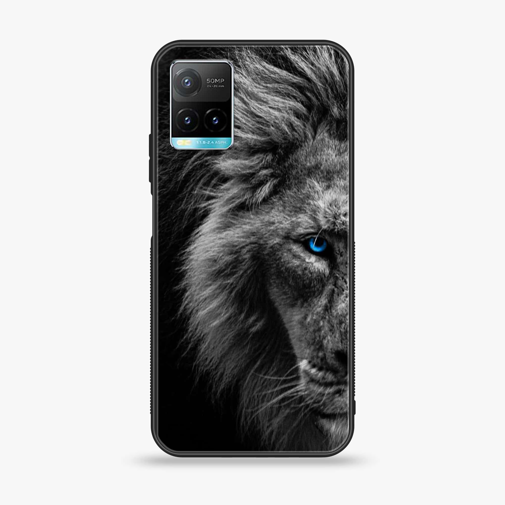 Vivo Y33T - Tiger Series - Premium Printed Glass soft Bumper shock Proof Case