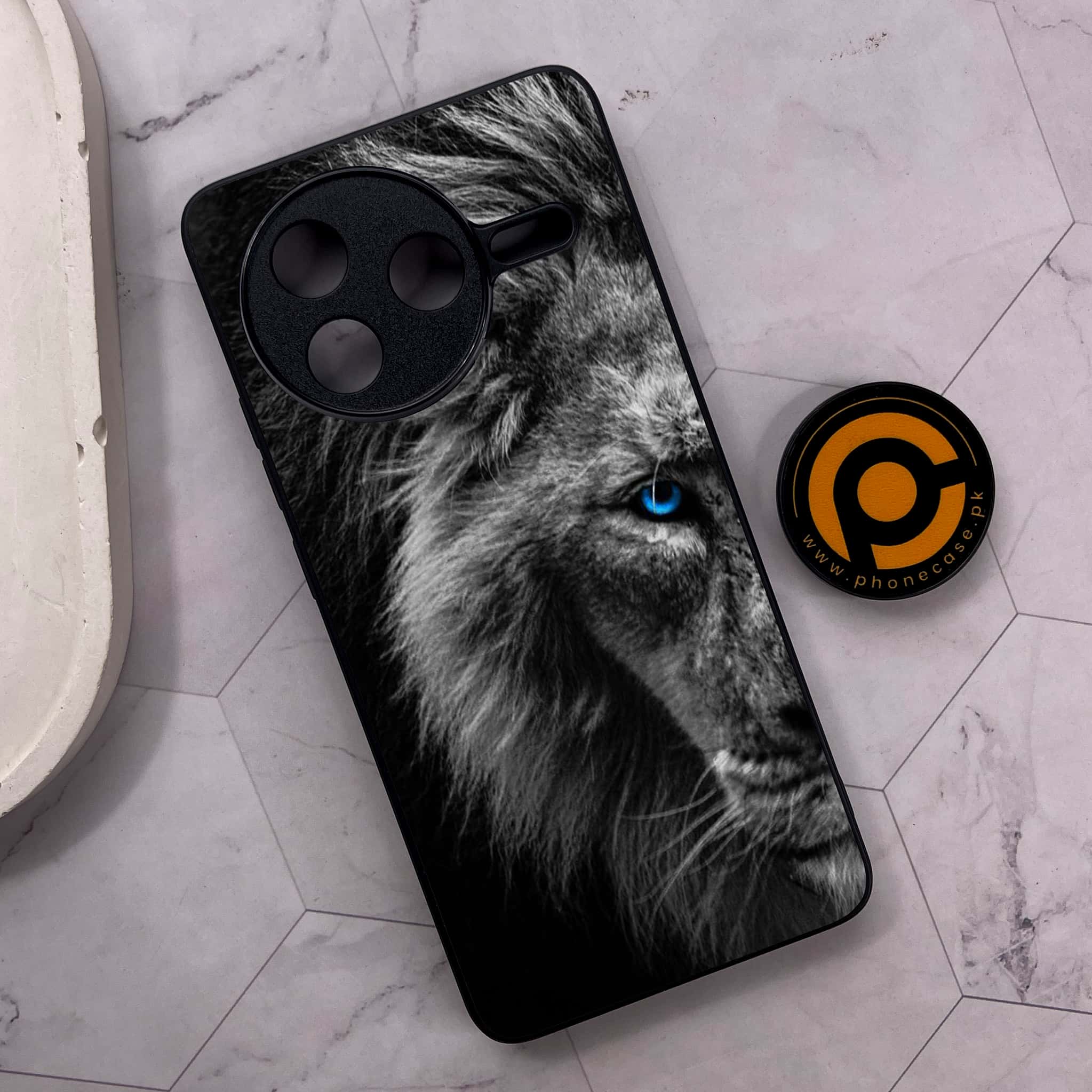 Xiaomi Poco F7 Pro 5G - Tiger Series - Premium Metal Printed soft Bumper shock Proof Case