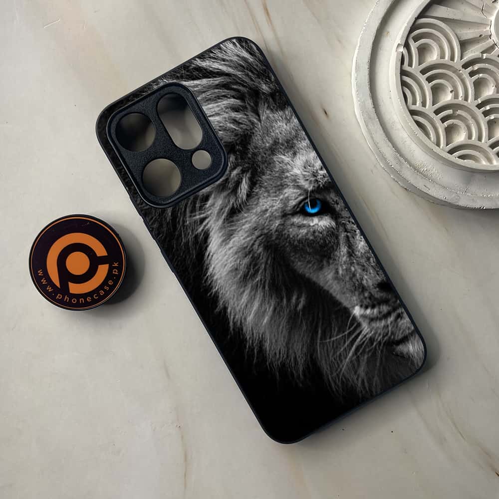 Oppo Reno 14 5G - Tiger Series - Premium Metal Printed soft Bumper shock Proof Case