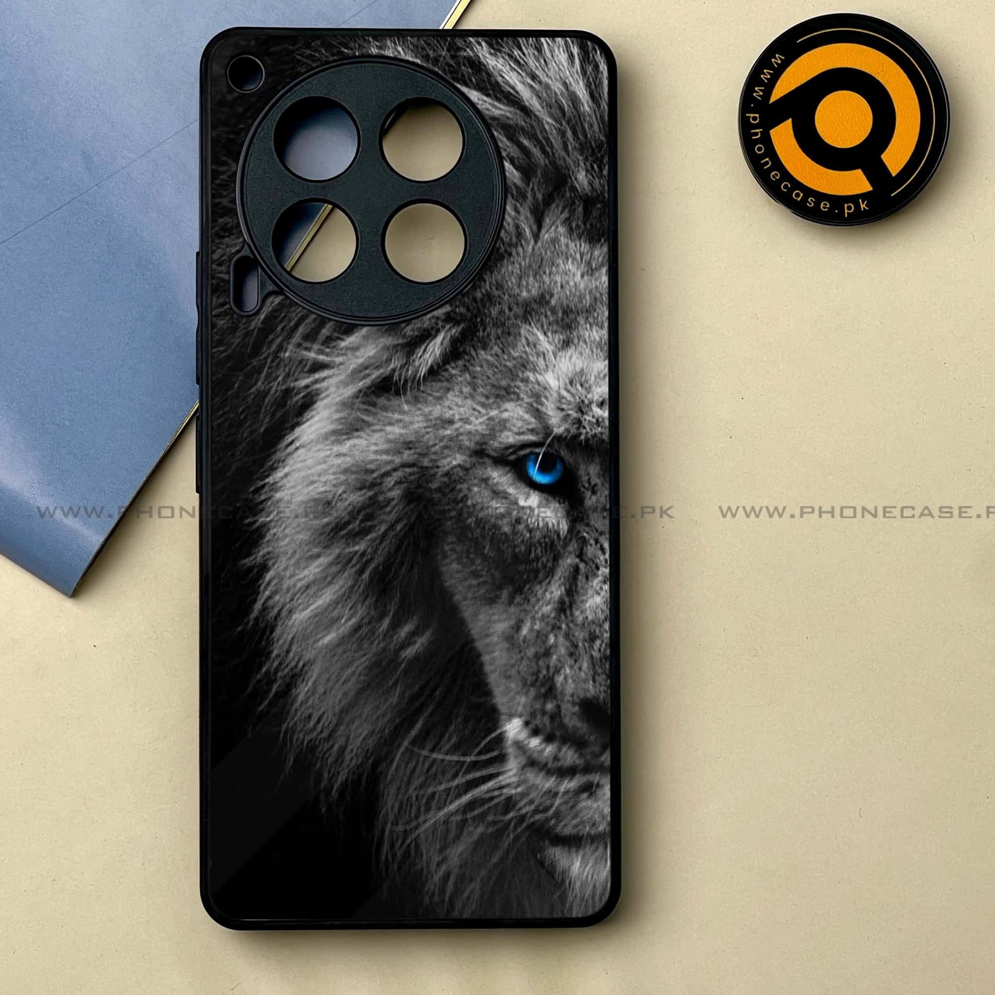 Tecno Camon 30 - Tiger Series -  Premium Printed Metal soft Bumper shock Proof Case