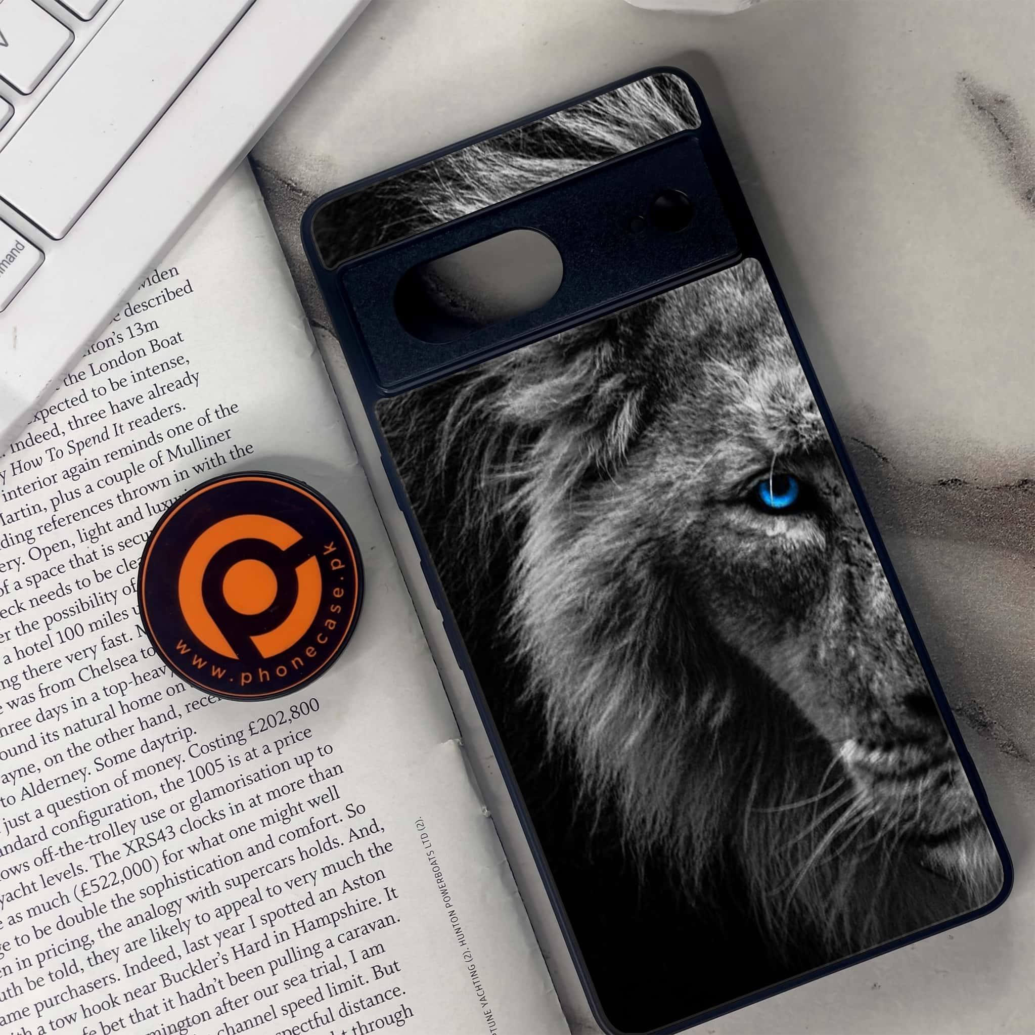Google Pixel 7 - Tiger Series - Premium Metal Printed soft Bumper Shock Proof Case