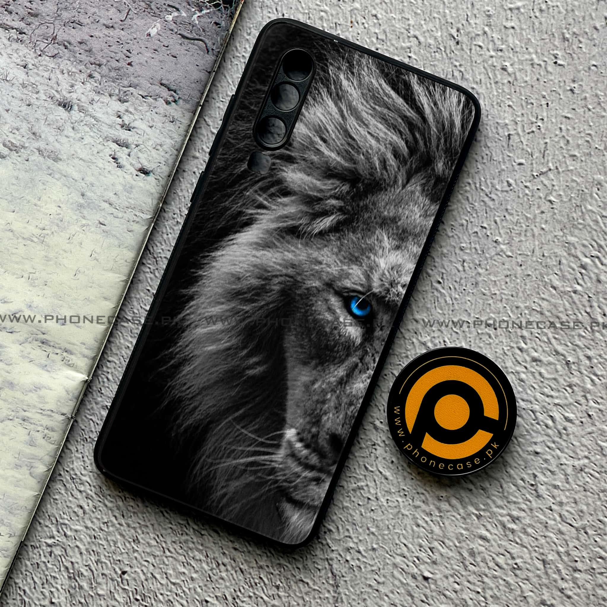 Huawei P30 - Tiger Series - Premium Printed Glass soft Bumper shock Proof Case