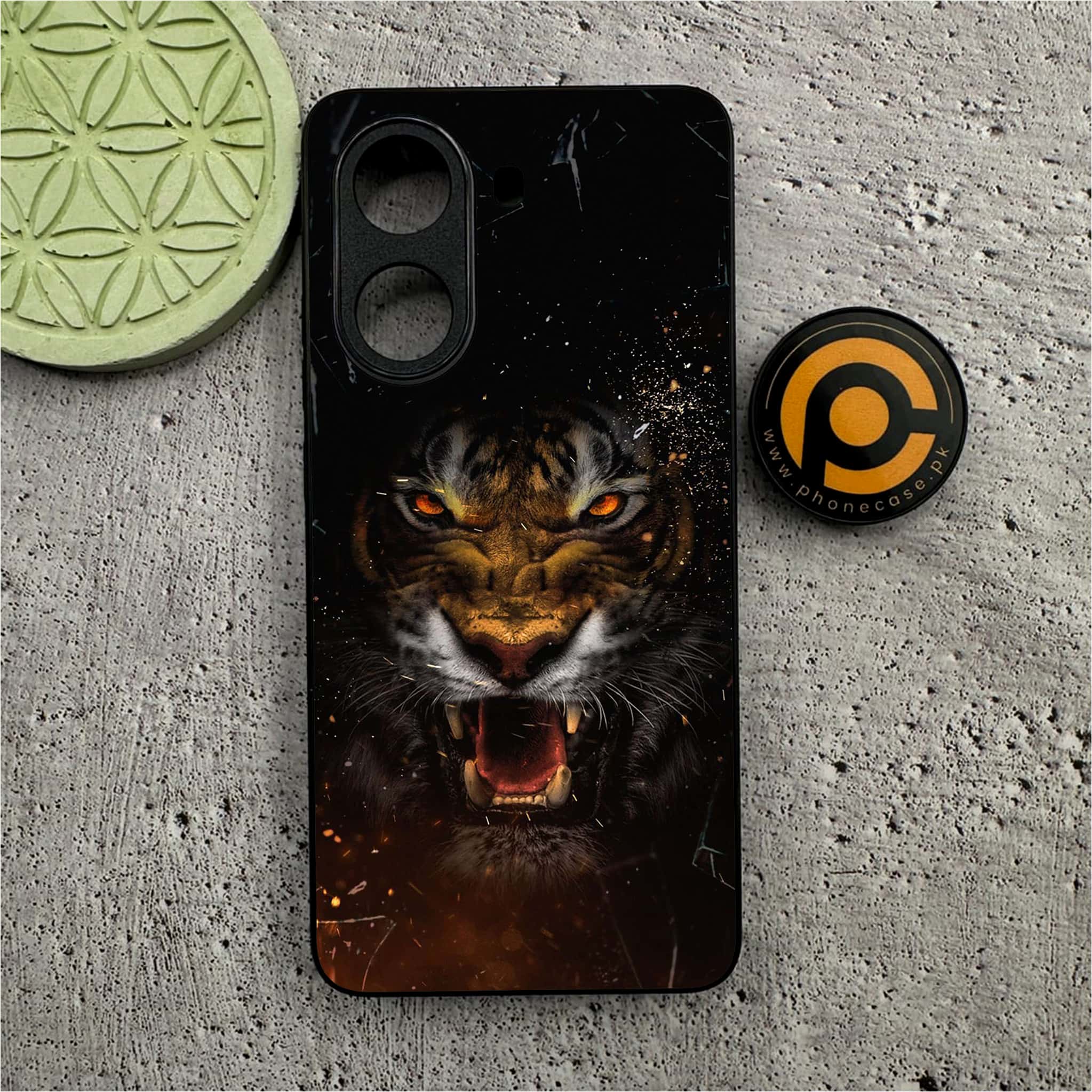 Xiaomi Poco X7 Pro 5G - Tiger Series - Premium Metal Printed soft Bumper shock Proof Case