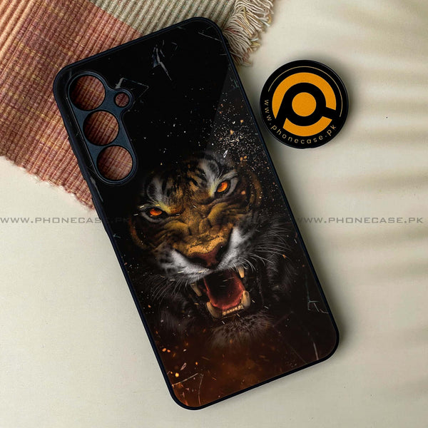 Samsung Galaxy A04s - Tiger Art Design 9 - Premium Printed Glass soft Bumper shock Proof Case CS-17055