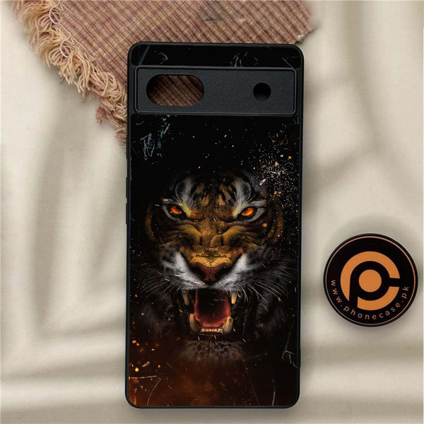 Google Pixel 6A - Tiger  Design 9- Premium Metal Printed soft Bumper Shock Proof Case