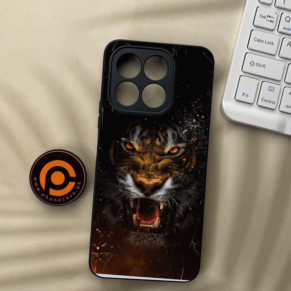 Honor X5b Plus - Tiger Series - Premium Metal  Printed soft Bumper shock Proof Case