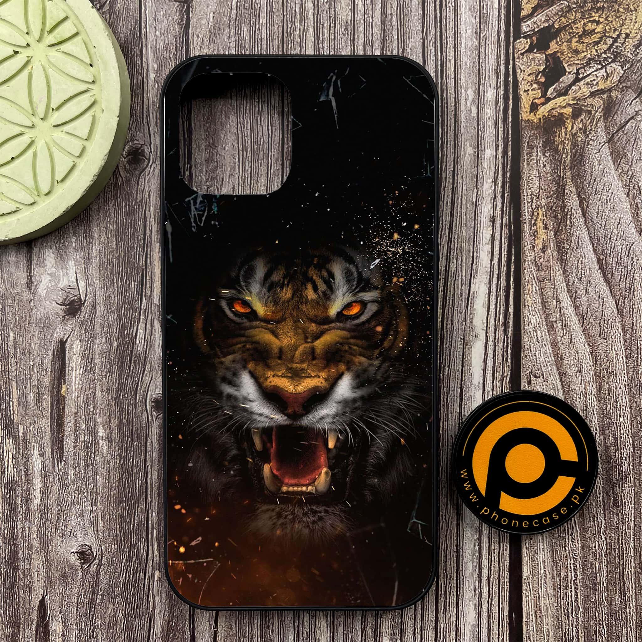 iPhone 12 - Tiger Art Series - Premium Metal Printed soft Bumper shock Proof Case