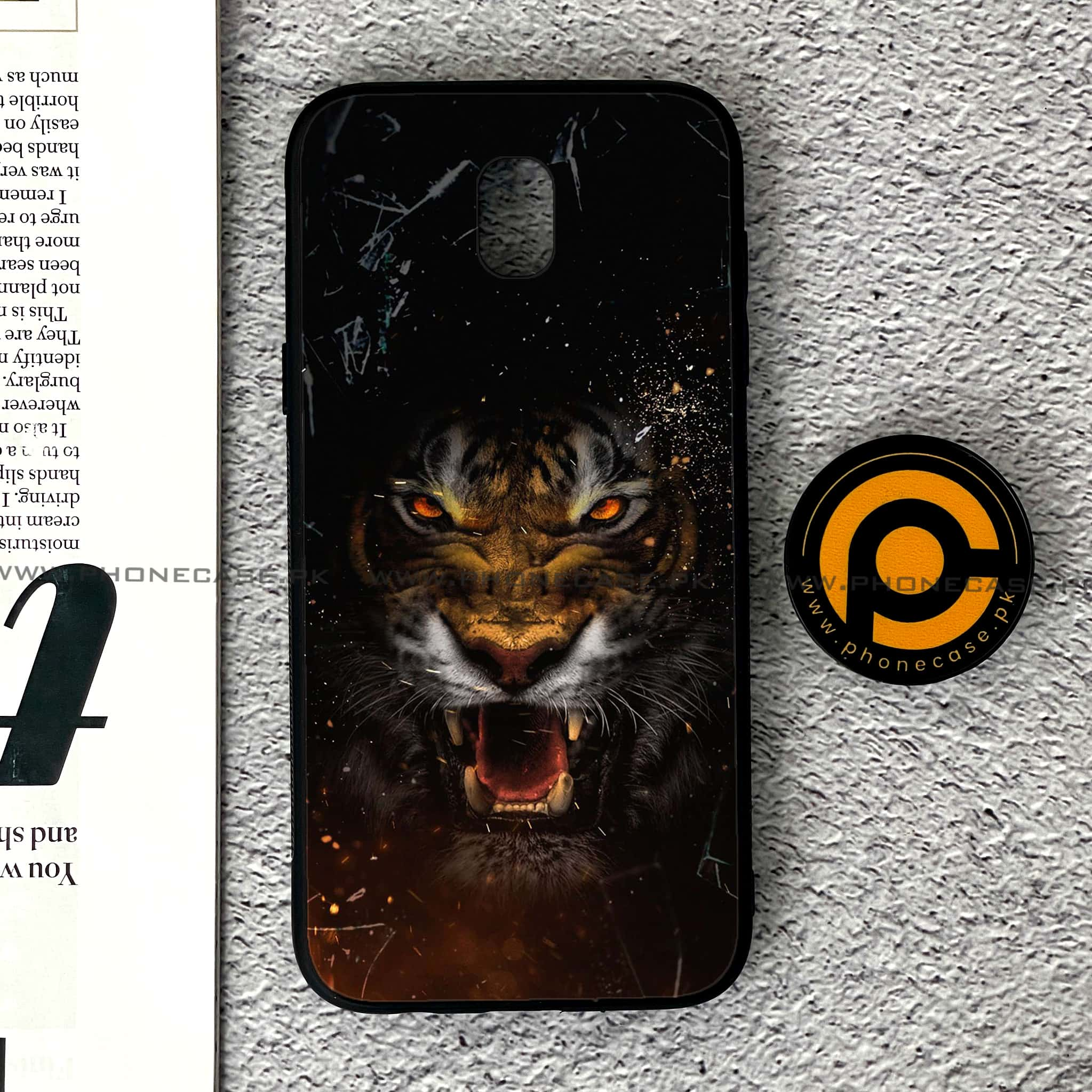 Samsung Galaxy J5 Pro 2017 - Tiger Series - Premium Printed Metal soft Bumper shock Proof Case