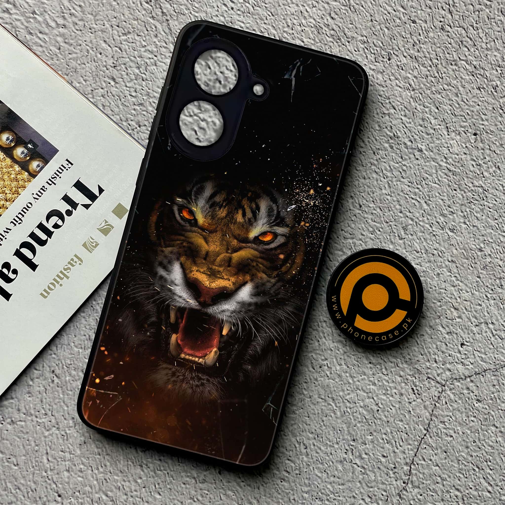 Xiaomi Redmi A5 - Tiger Series - Premium Metal Printed soft Bumper shock Proof Case