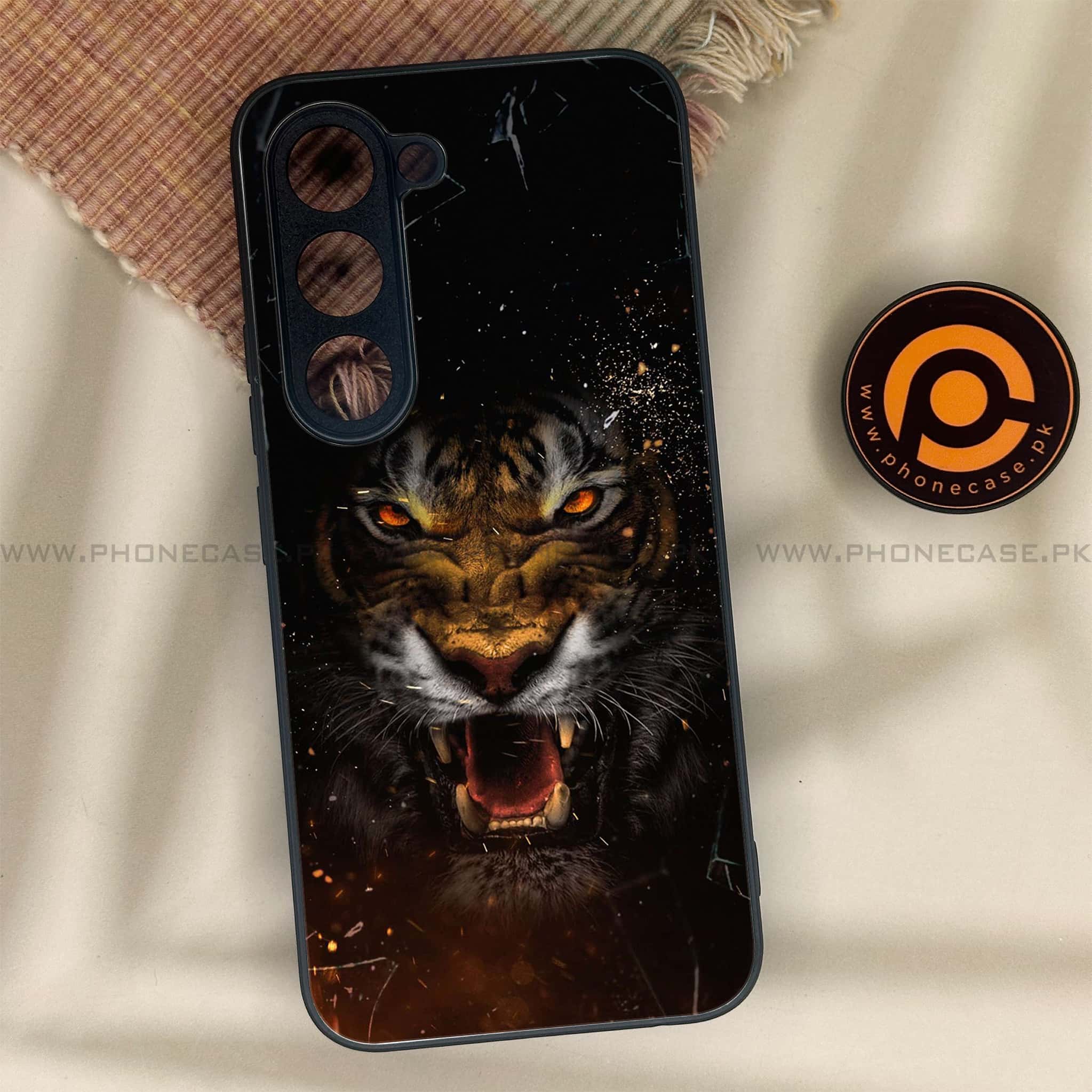 Tecno Spark 40 Pro - Tiger Series - Premium Metal Printed soft Bumper shock Proof Case