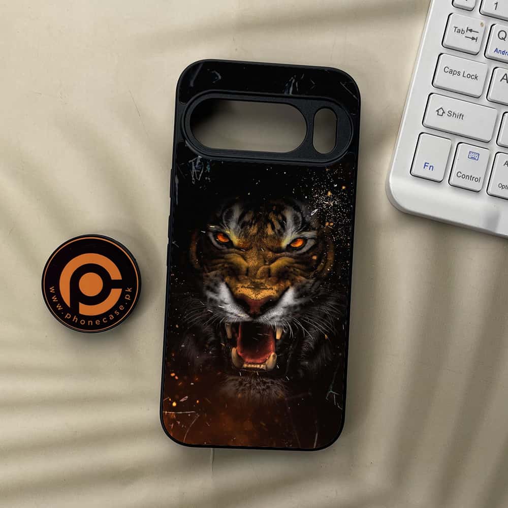 Google Pixel 10  - Tiger Series - Premium Metal Printed soft Bumper Shockof Case