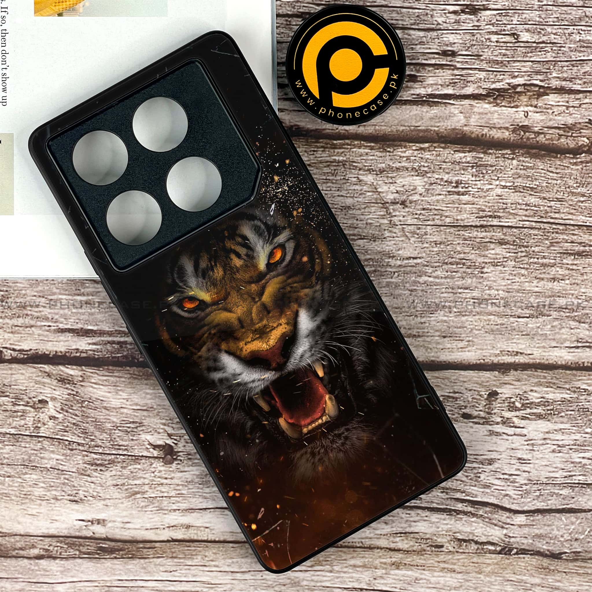 Infinix GT 20 Pro - Tiger Series - Premium Printed Glass soft Bumper shock Proof Case