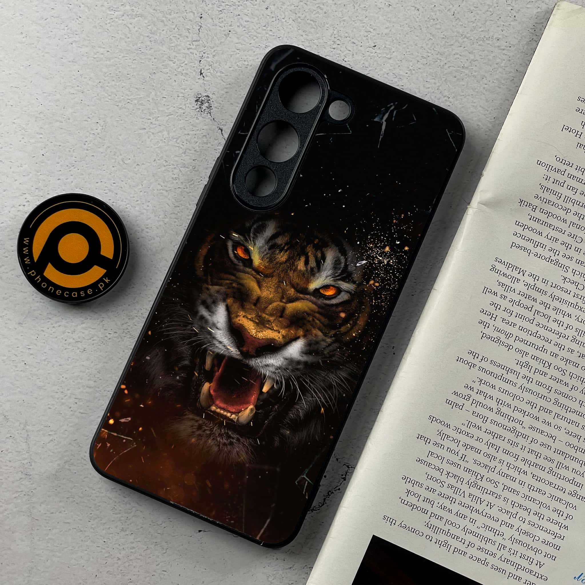 Vivo Y04 - Tiger Series - Premium Metal Printed Soft Bumper Shockproof Case
