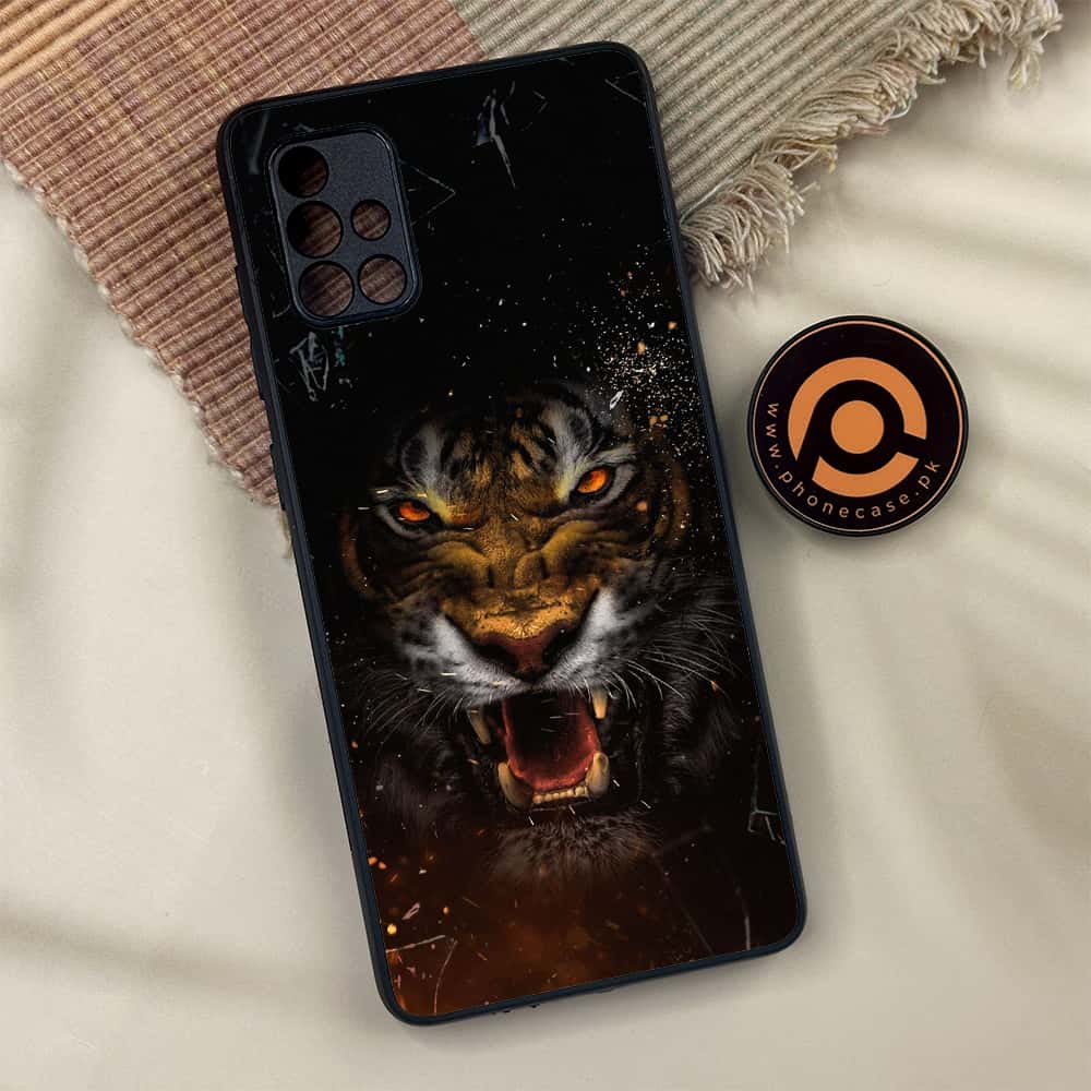 Samsung Galaxy A71 -  Tiger Art Series - Premium Metal Printed soft Bumper shock Proof Case