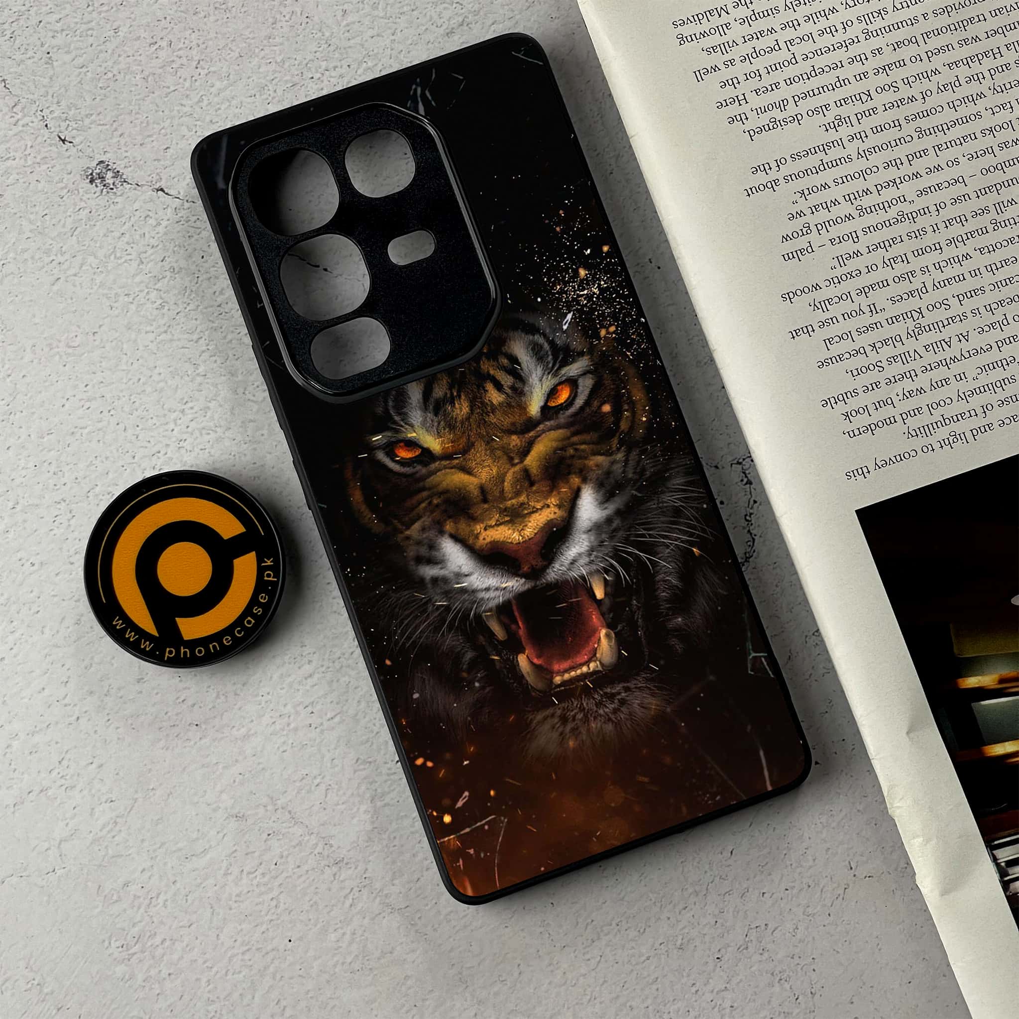 Infinix Note 50 - Tiger Series - Premium Metal Printed Soft Bumper Shockproof Case