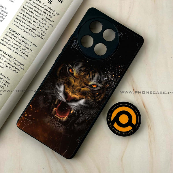 Tecno Camon 30s - Tiger Design 9 - Premium Printed Glass soft Bumper shock Proof Case CS-21066