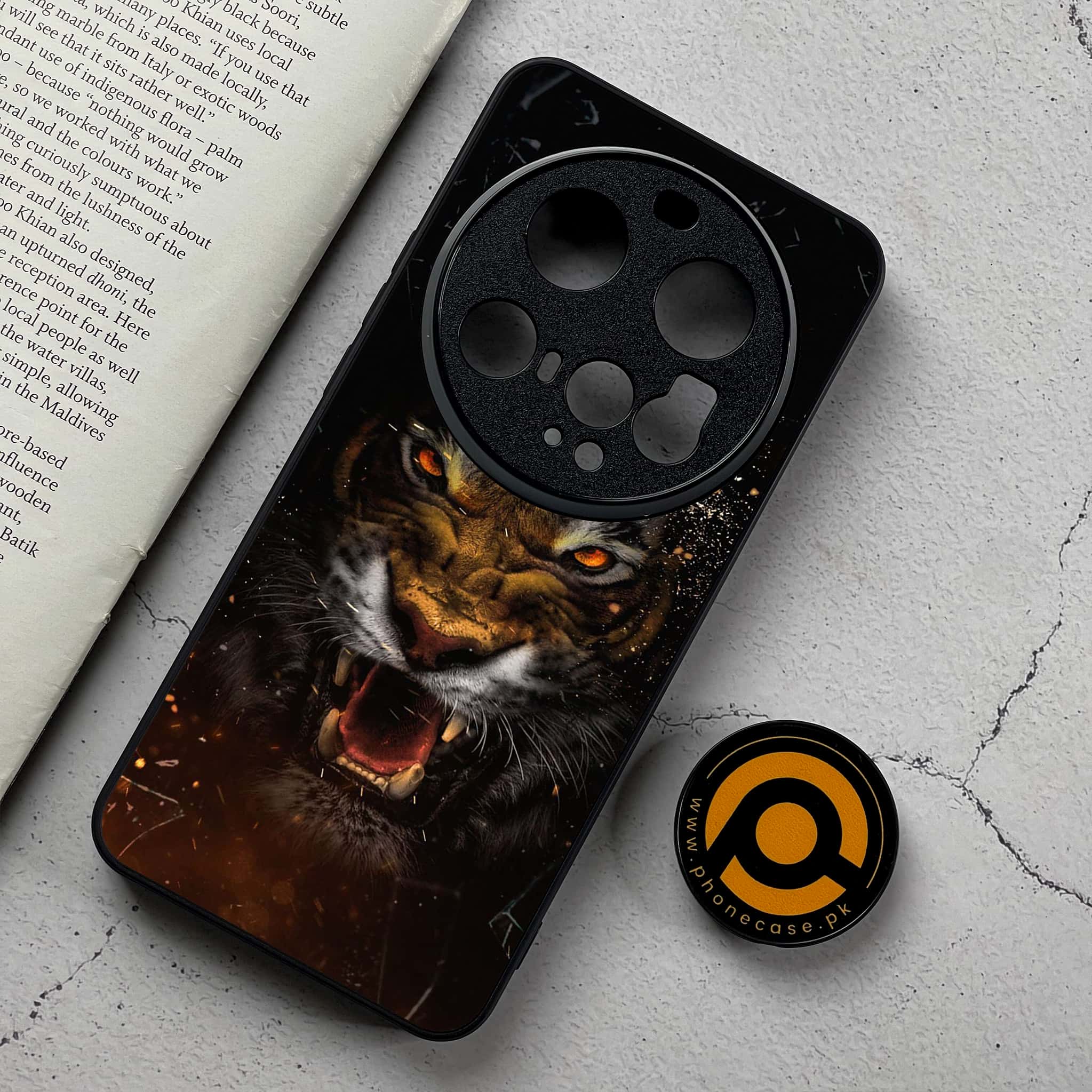 Xiaomi 15 Ultra - Tiger Series - Premium Metal Printed Soft Bumper Shockproof Case