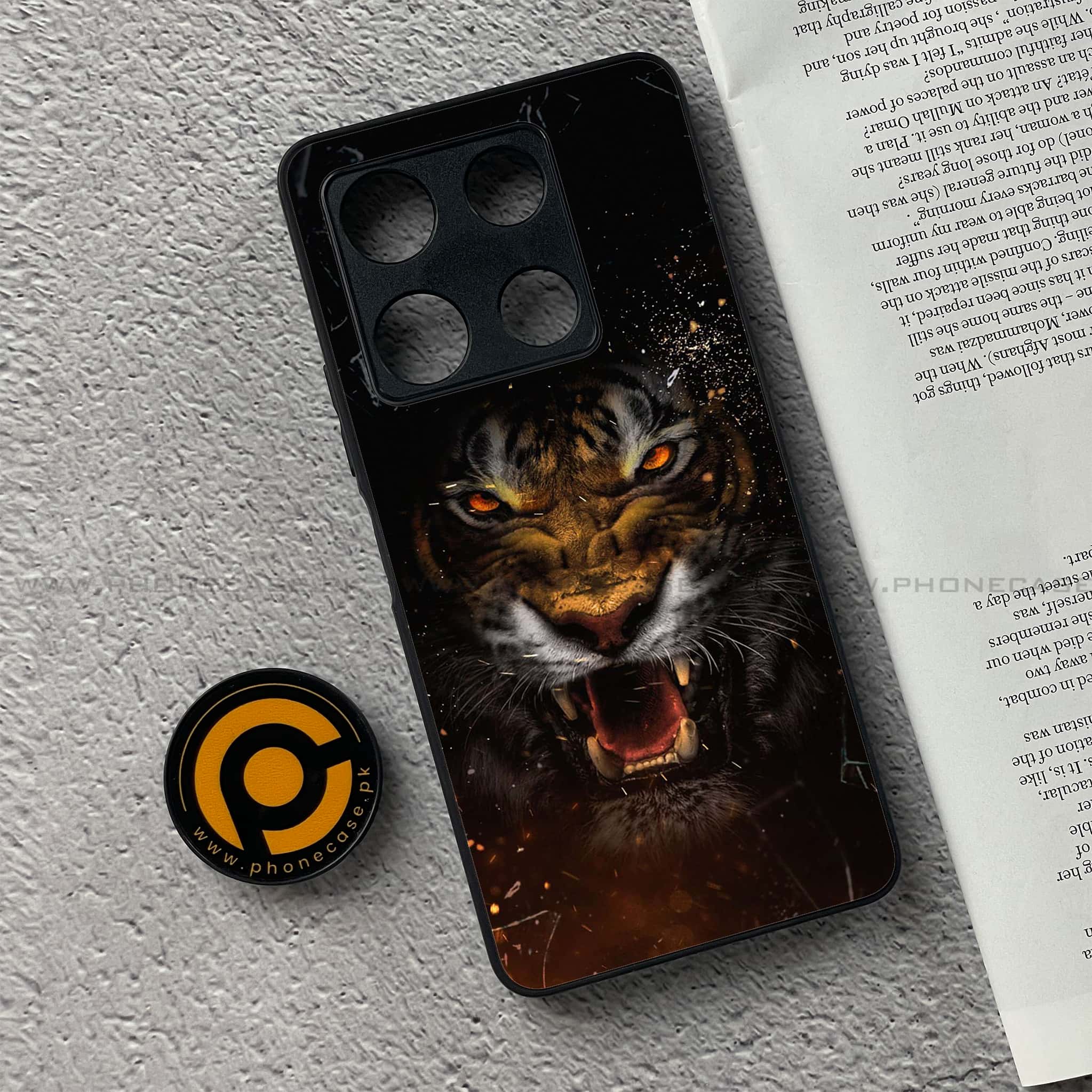 Infinix Note 30 Pro - Tiger Series - Premium Metal Printed soft Bumper shock Proof Case