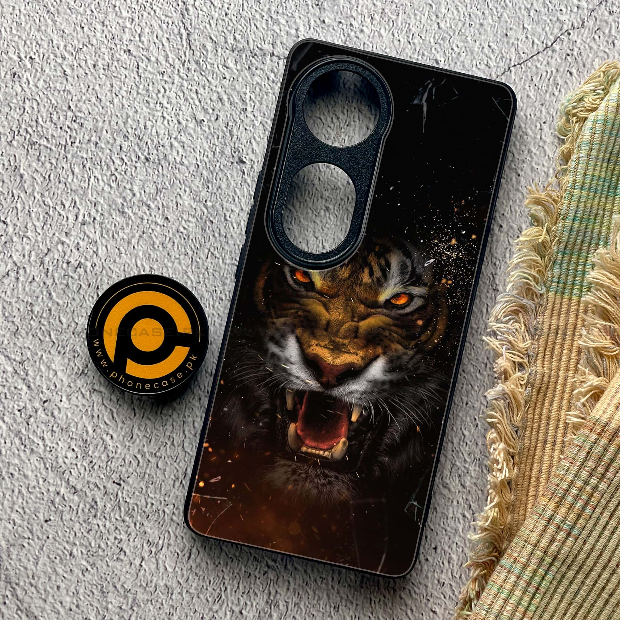 Vivo S19 Pro - Tiger Series - Premium Metal Printed soft Bumper shock Proof Case