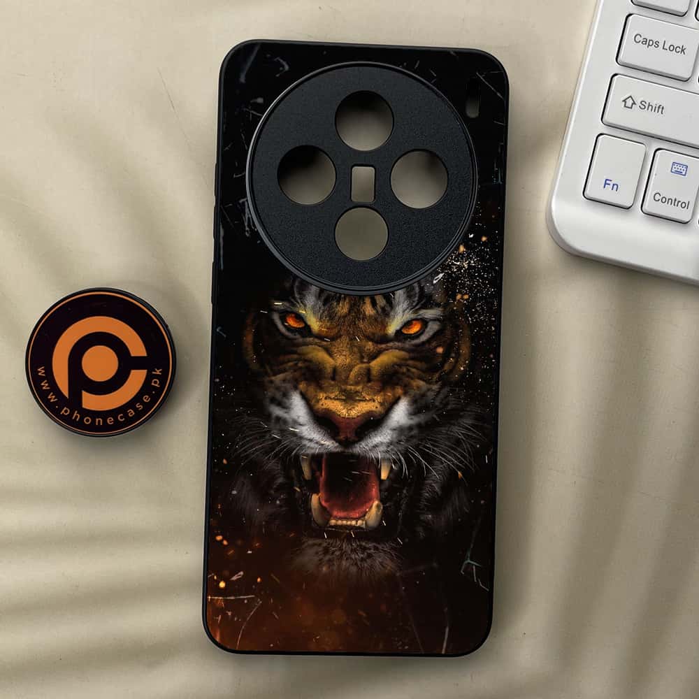 Vivo X200 - Tiger Series - Premium Metal  Printed soft Bumper shock Proof Case