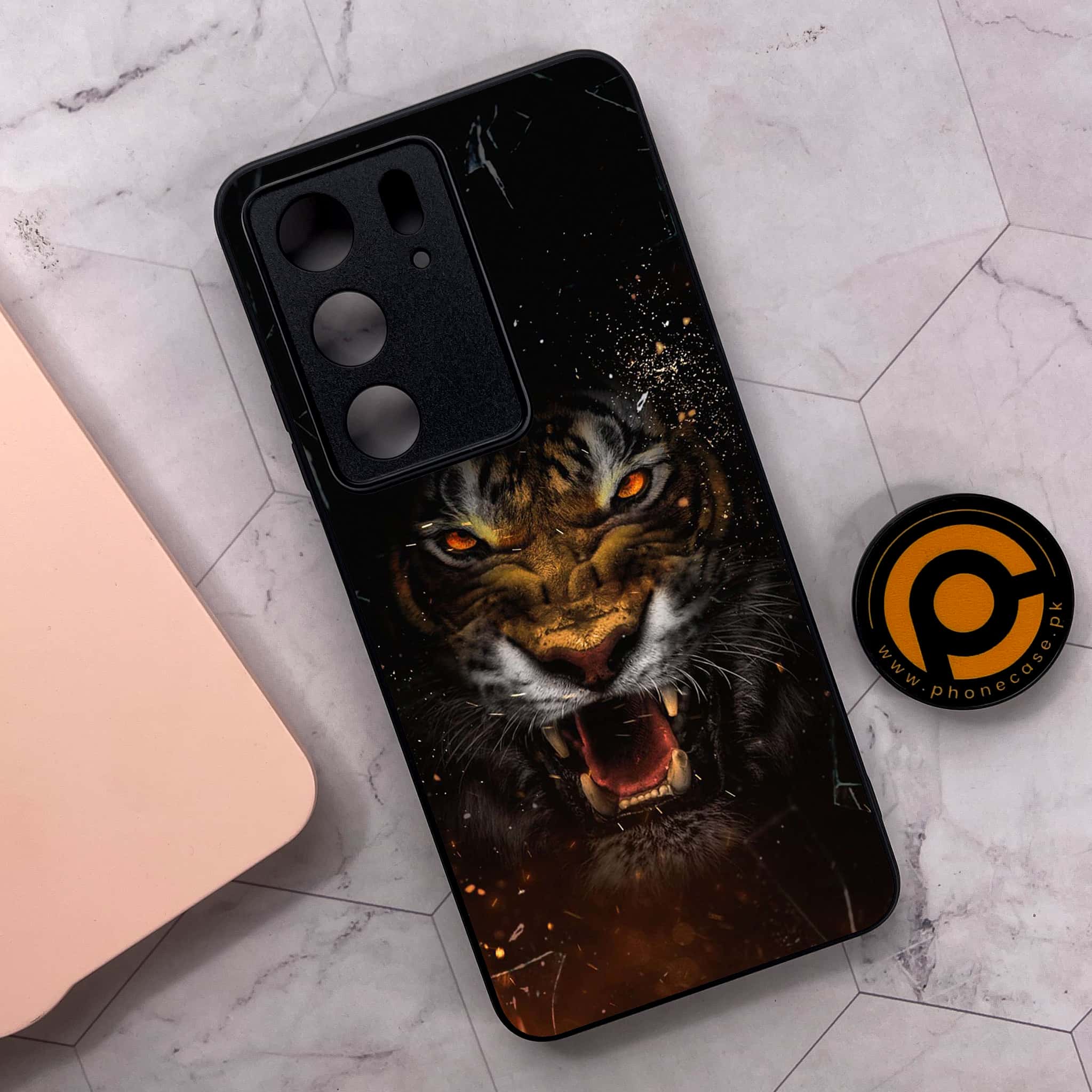 Realme C75x 4G - Tiger Series - Premium Metal Printed soft Bumper shock Proof Case