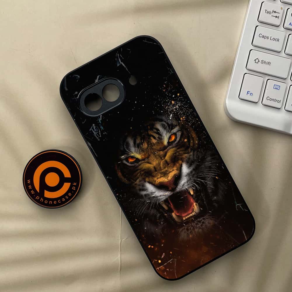 Google Pixel 9a - Tiger Series - Premium Metal Printed soft Bumper Shock Proof Case
