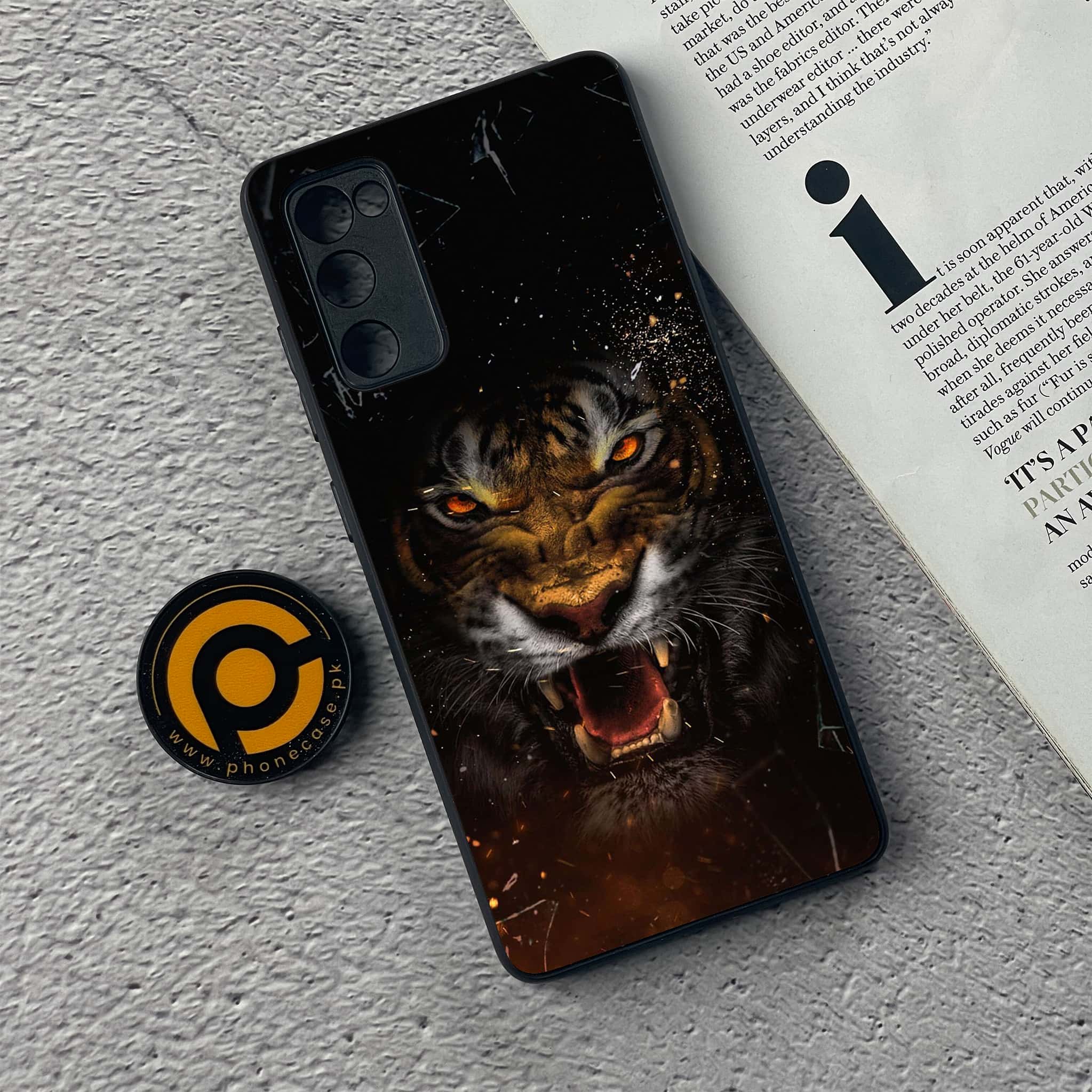 Samsung Galaxy S20 FE Tiger Art Series Premium Printed Glass soft Bumper shock Proof Case