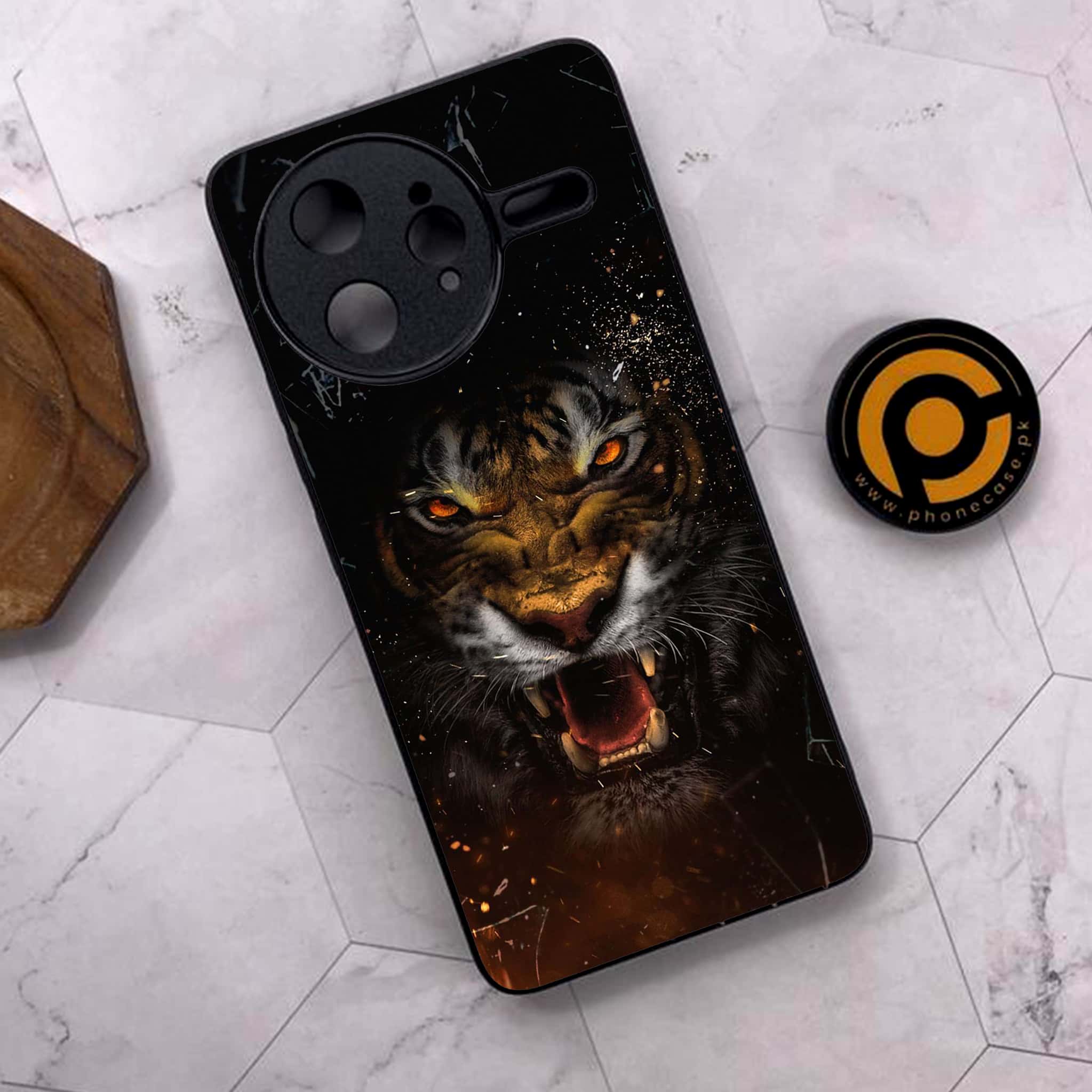 Xiaomi Poco F7 Ultra 5G - Tiger Series - Premium Metal Printed soft Bumper shock Proof Case