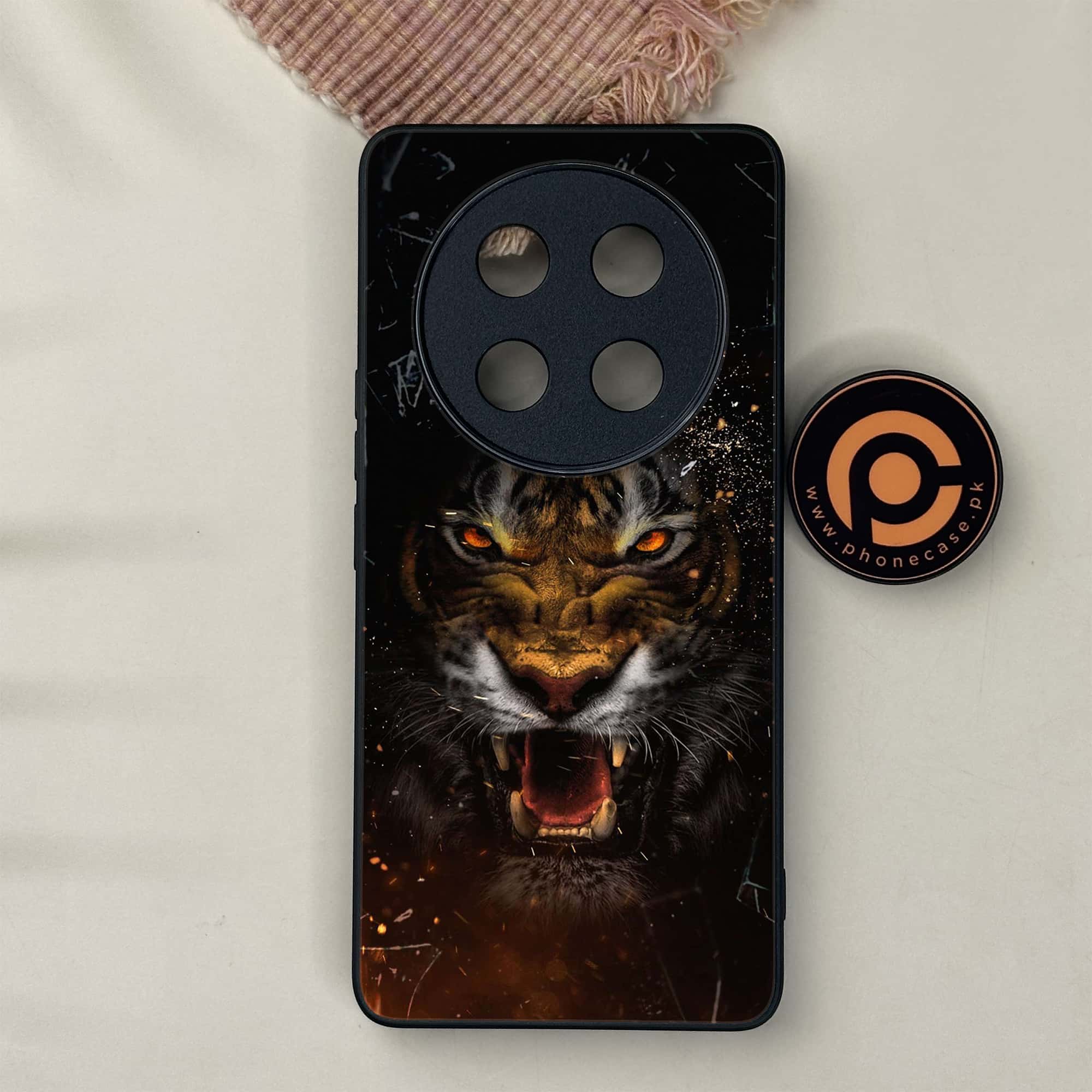 Honor X9c 5G - Tiger Series - Premium Metal Printed soft Bumper shock Proof Case
