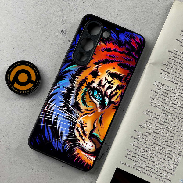 Vivo Y04 -  Tiger Art - Premium Metal Printed soft Bumper shock Proof Case