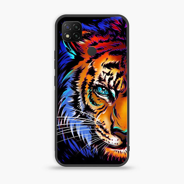 Xiaomi Redmi 9C - Tiger Art -  Premium Printed Metal soft Bumper shock Proof Case