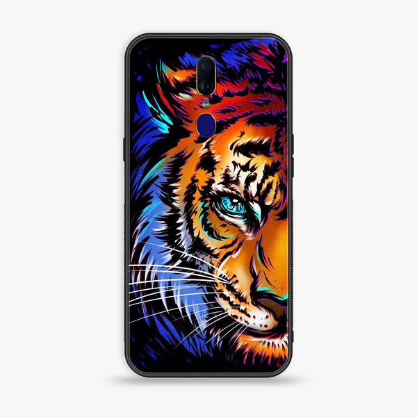 Oppo F7 - Tiger Art - Premium Printed Glass Case