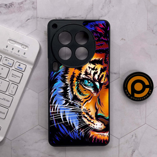 Tecno Camon 30 Premier - Tiger Art - Premium Metal Printed soft Bumper shock Proof Case