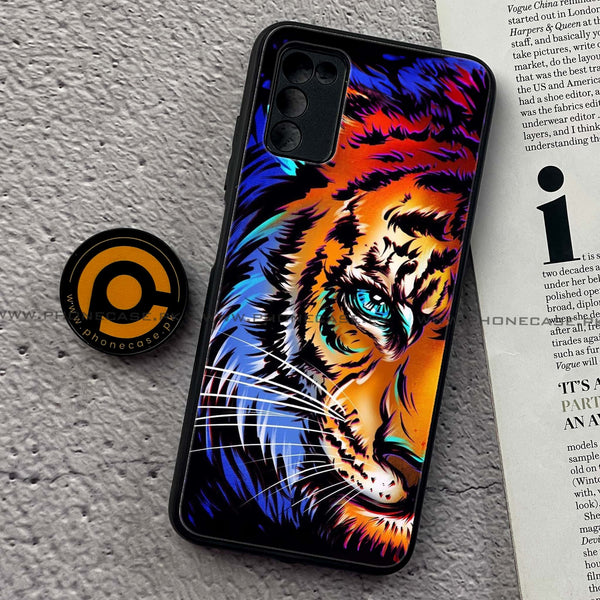 Samsung Galaxy A03s - Tiger Art  - Premium Printed Metal soft Bumper shock Proof Case