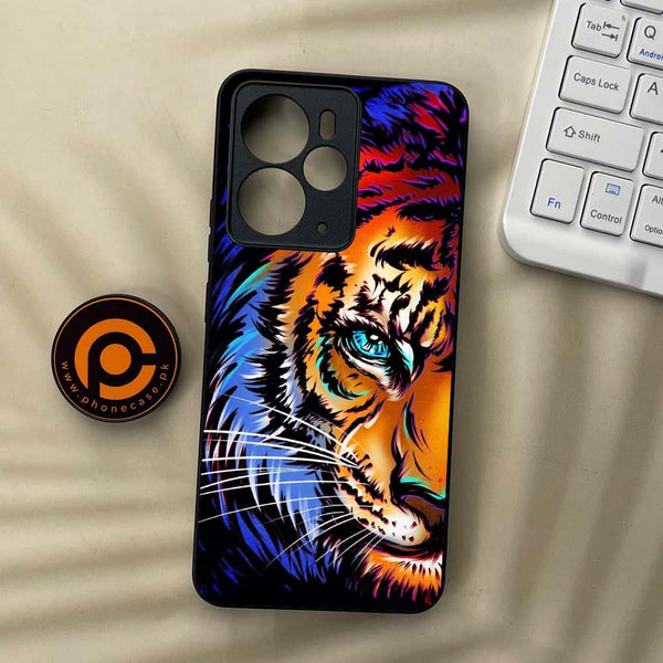 Realme 14T 5G - Tiger Art - Premium Metal Printed soft Bumper Shock Proof Case