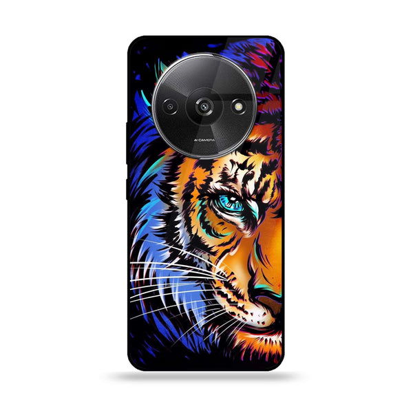 Xiaomi Redmi A3 - Tiger Art -  Premium Printed Metal soft Bumper shock Proof Case